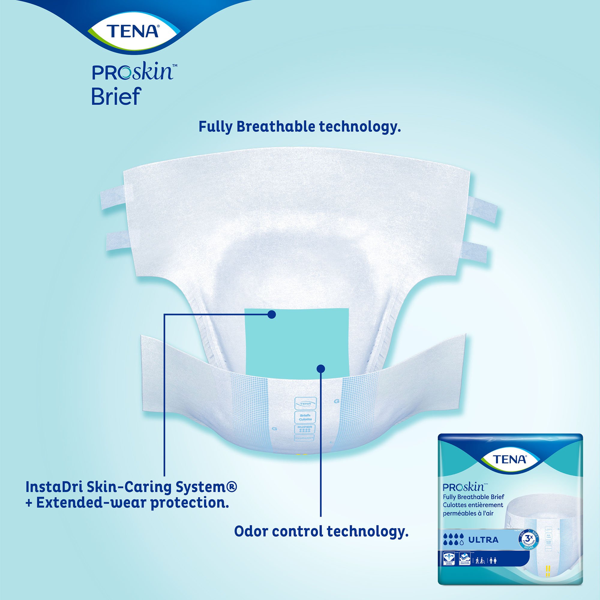 Essity HMS North America Inc 67300 - Tena® ProSkin™ Ultra Incontinence Brief, Large - 1/Bag, 2/Case