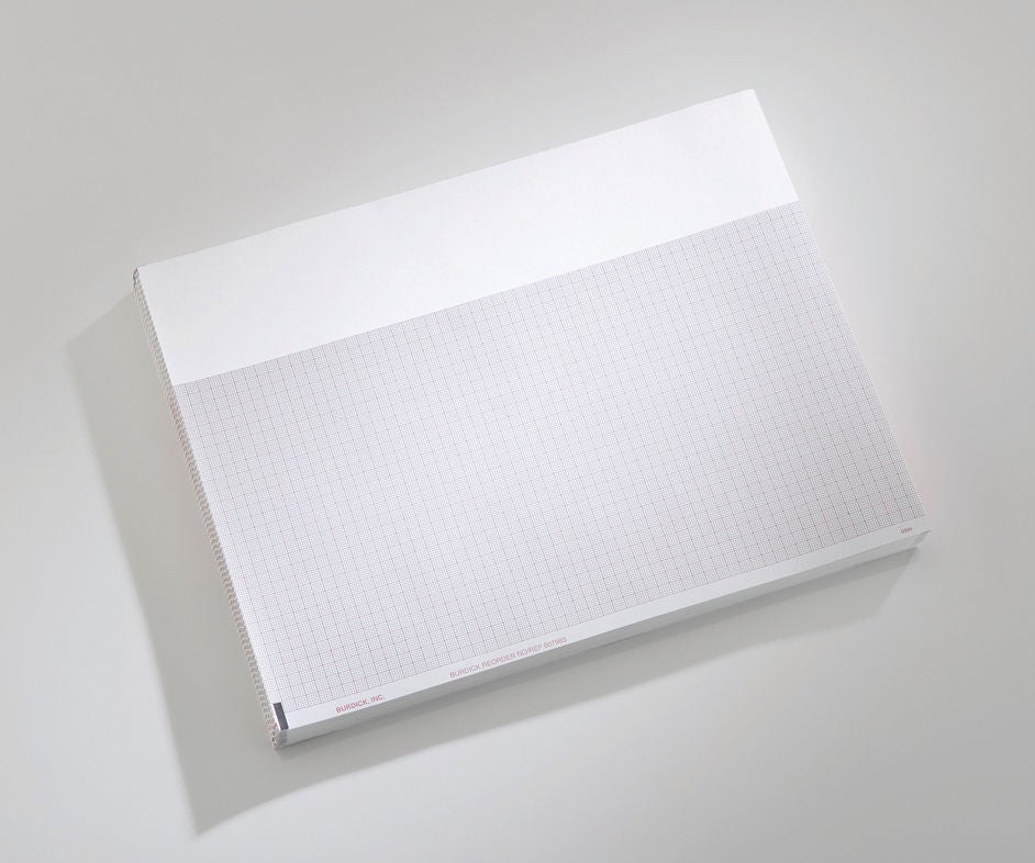 Welch Allyn - 716-0237-00 Recording Chart Paper Z-Fold Red Grid