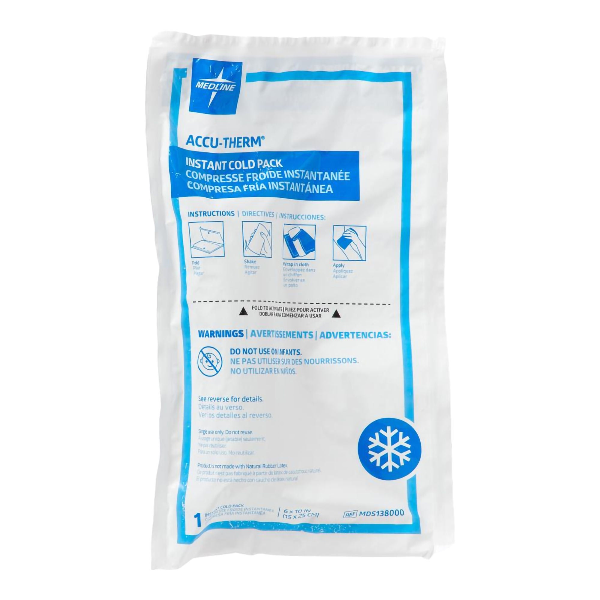Medline - MDS138000 Instant Cold Pack Accu-Therm™ Heavyweight Jr. General Purpose 6 X 10 Inch Disposable