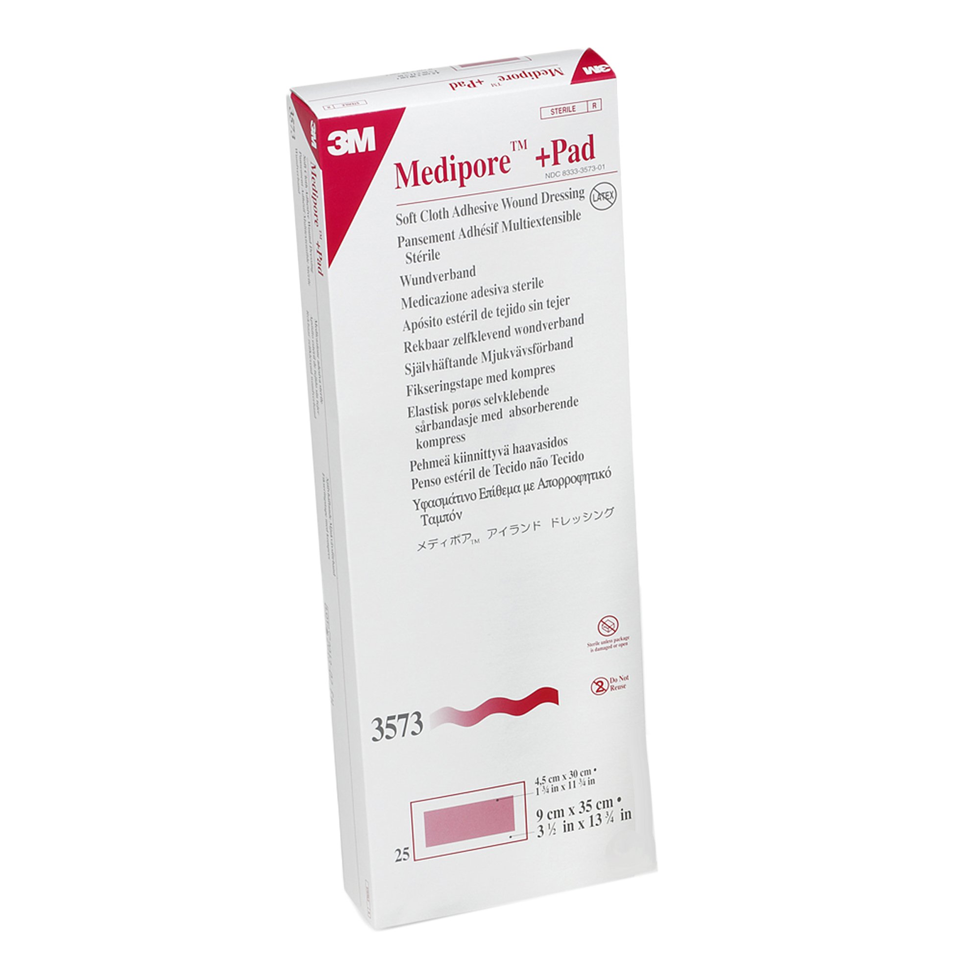Solventum Corporation - 3573 3M™ Medipore™ + Pad Soft Cloth Adhesive Dressing