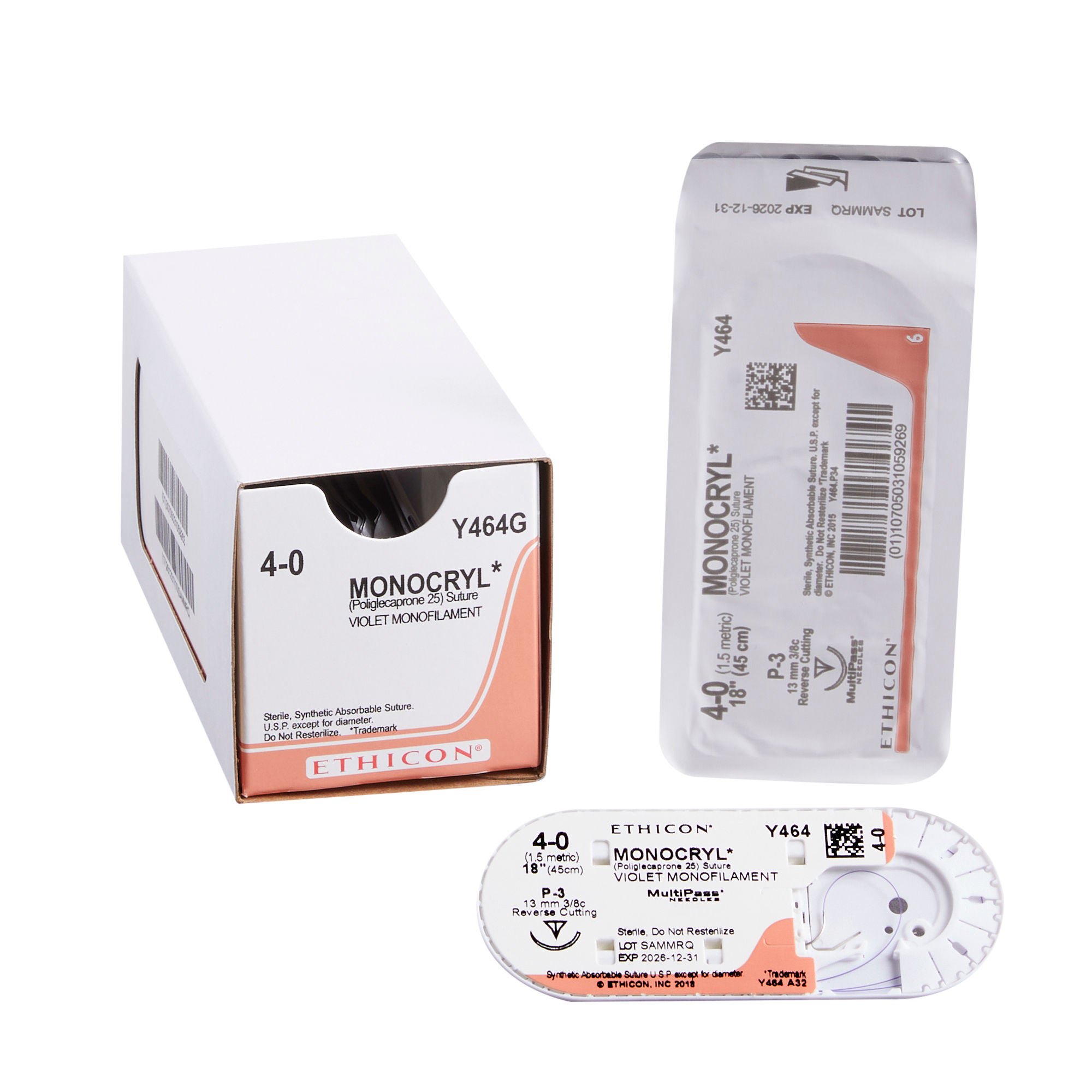 J & J Healthcare Systems - Y464G Monocryl™ Suture with Needle