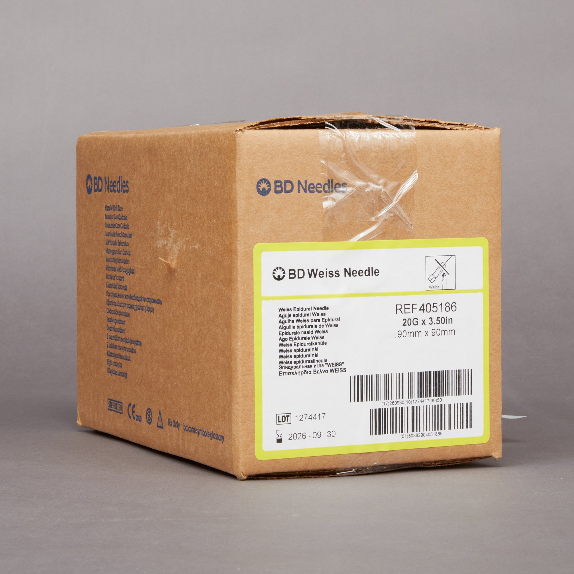 BD 405186 - Perisafe™ Epidural Needle - 10/Box, 50/Case