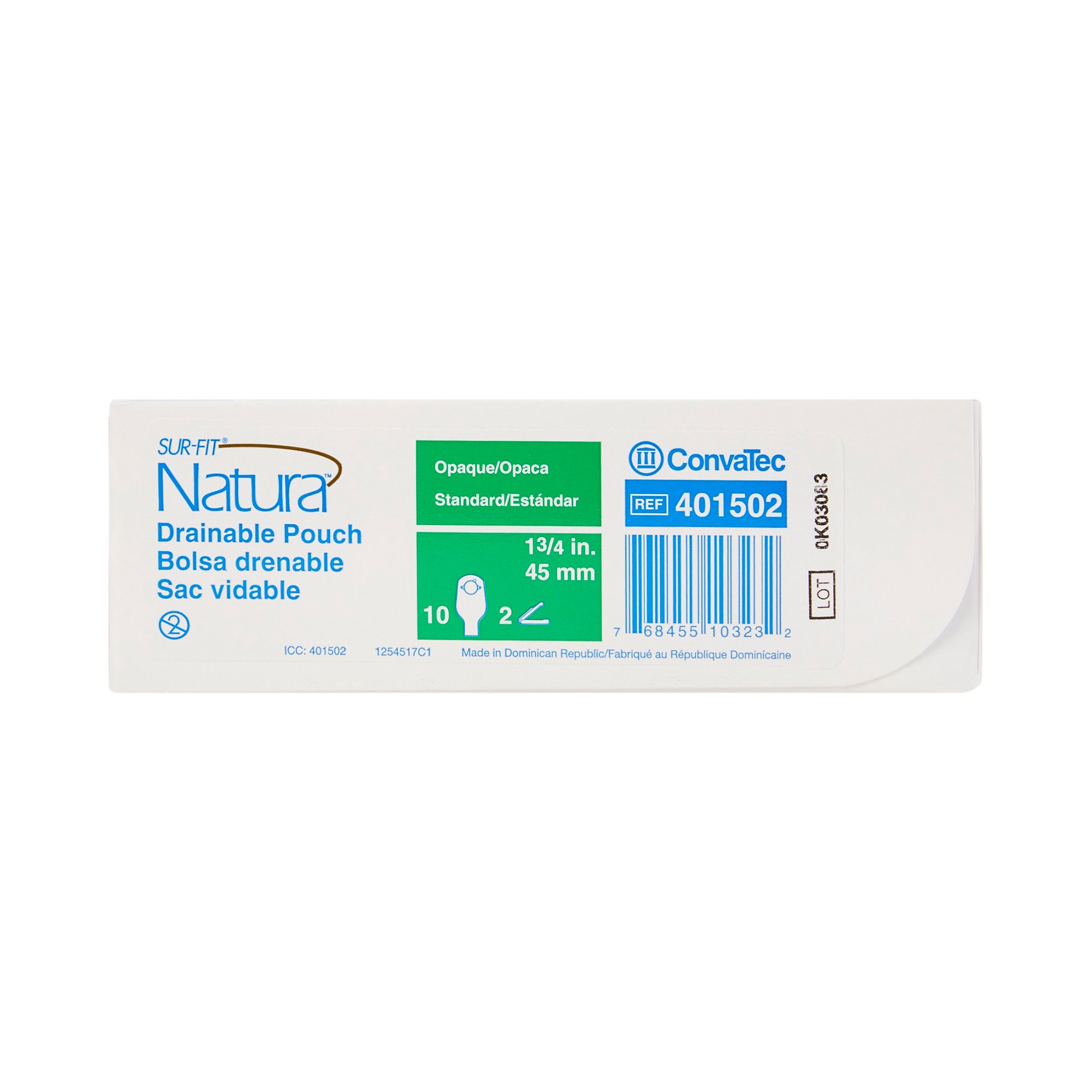 Sur-Fit Natura Colostomy Pouch 401502 by ConvaTec