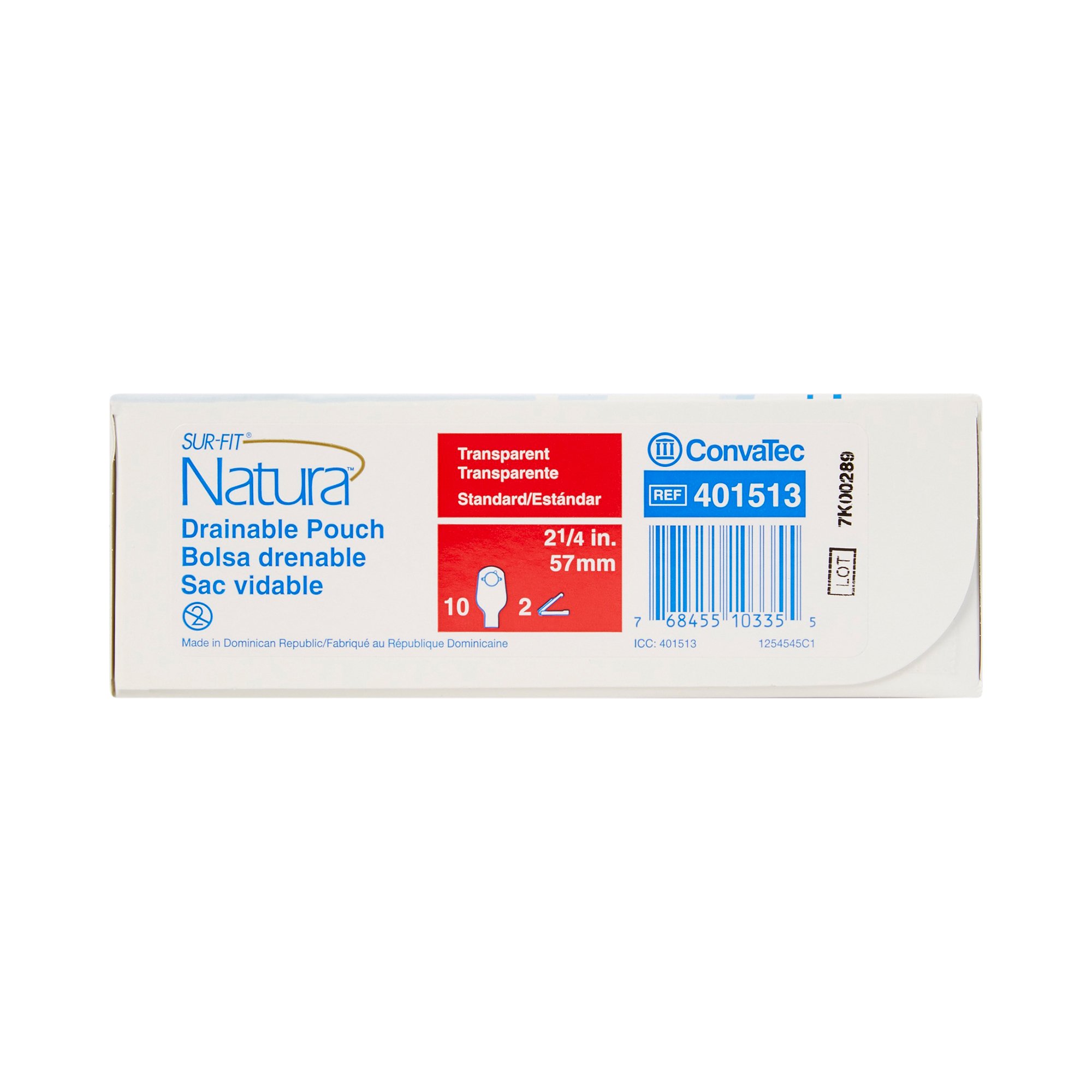 ConvaTec - 401513 Sur-Fit Natura® Two-Piece Transparent Colostomy Pouch