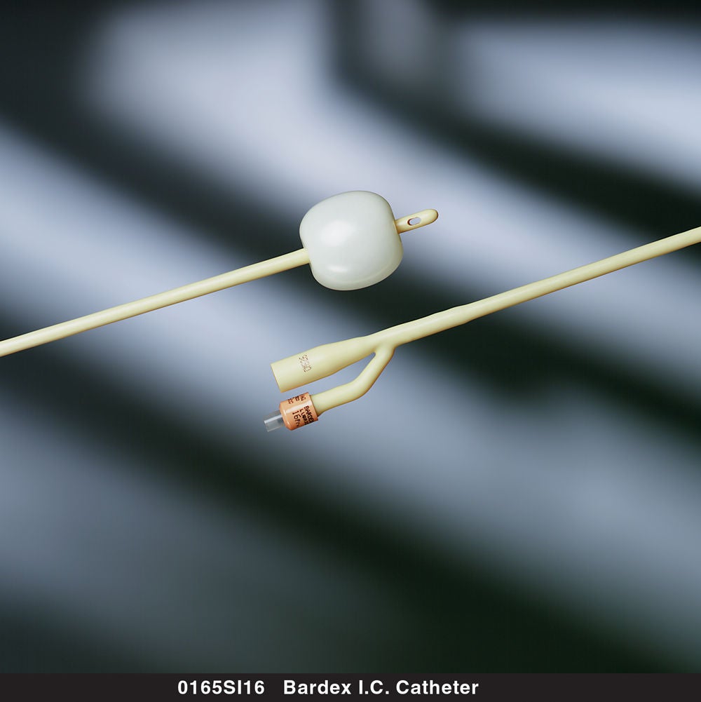 Bard - 0165SI30 Foley Catheter Bardex® I.C. 2-Way Standard Tip 5 cc Balloon 30 Fr. Silver Hydrogel Coated Latex