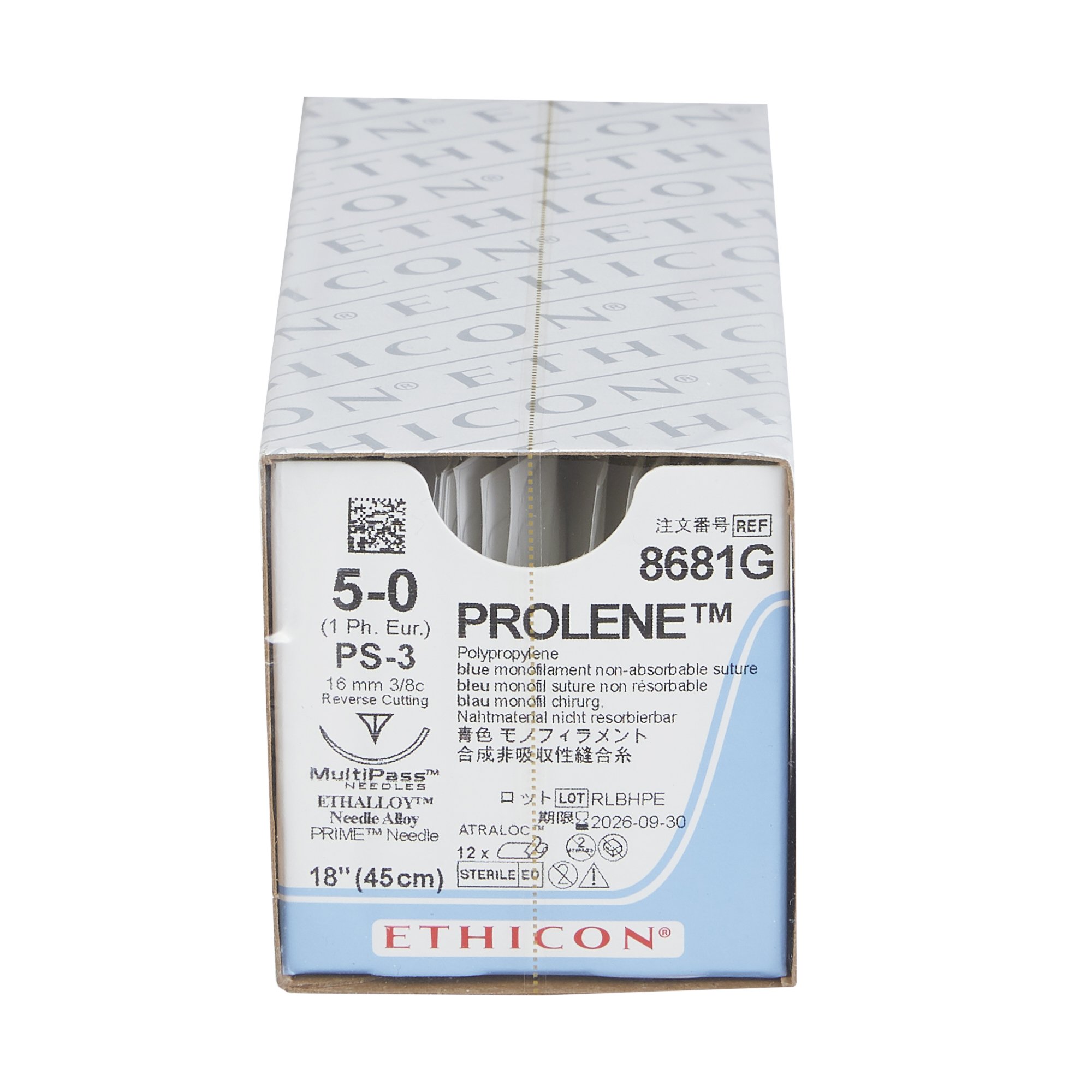 J & J Healthcare Systems 8681G - Prolene™ Suture with Needle - 12/Dozen, 12/Box