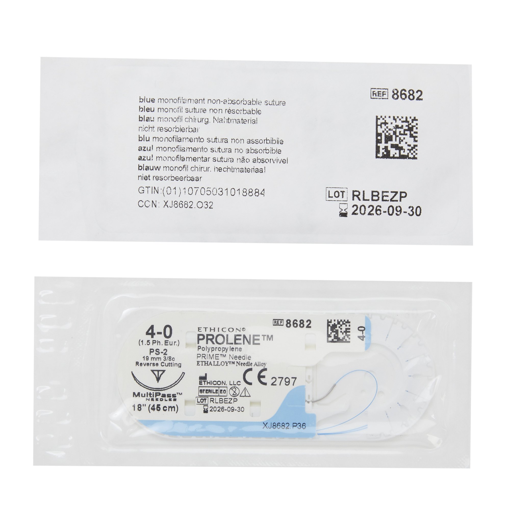 J & J Healthcare Systems 8682G - Prolene™ Suture with Needle - 12/Dozen, 12/Box