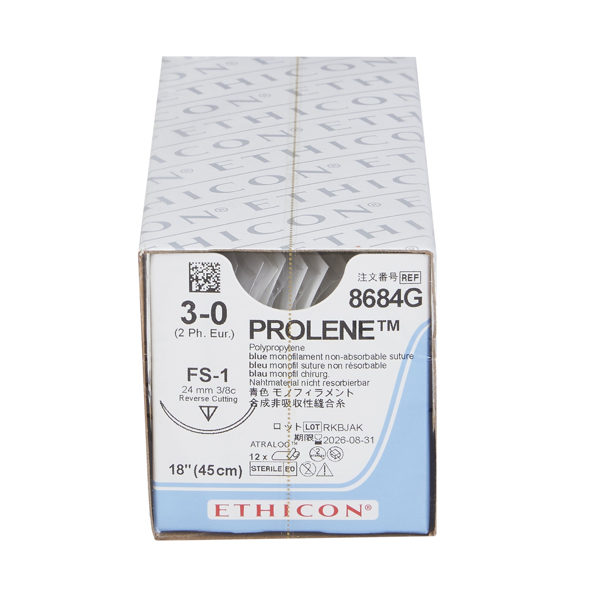 J & J Healthcare Systems 8684G - Prolene™ Suture with Needle - 12/Dozen, 12/Box
