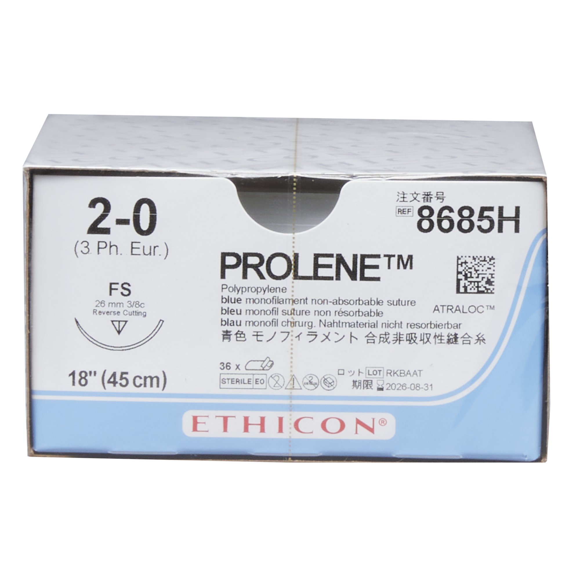 J & J Healthcare Systems 8685H - Prolene™ Suture with Needle - 12/Dozen, 36/Box