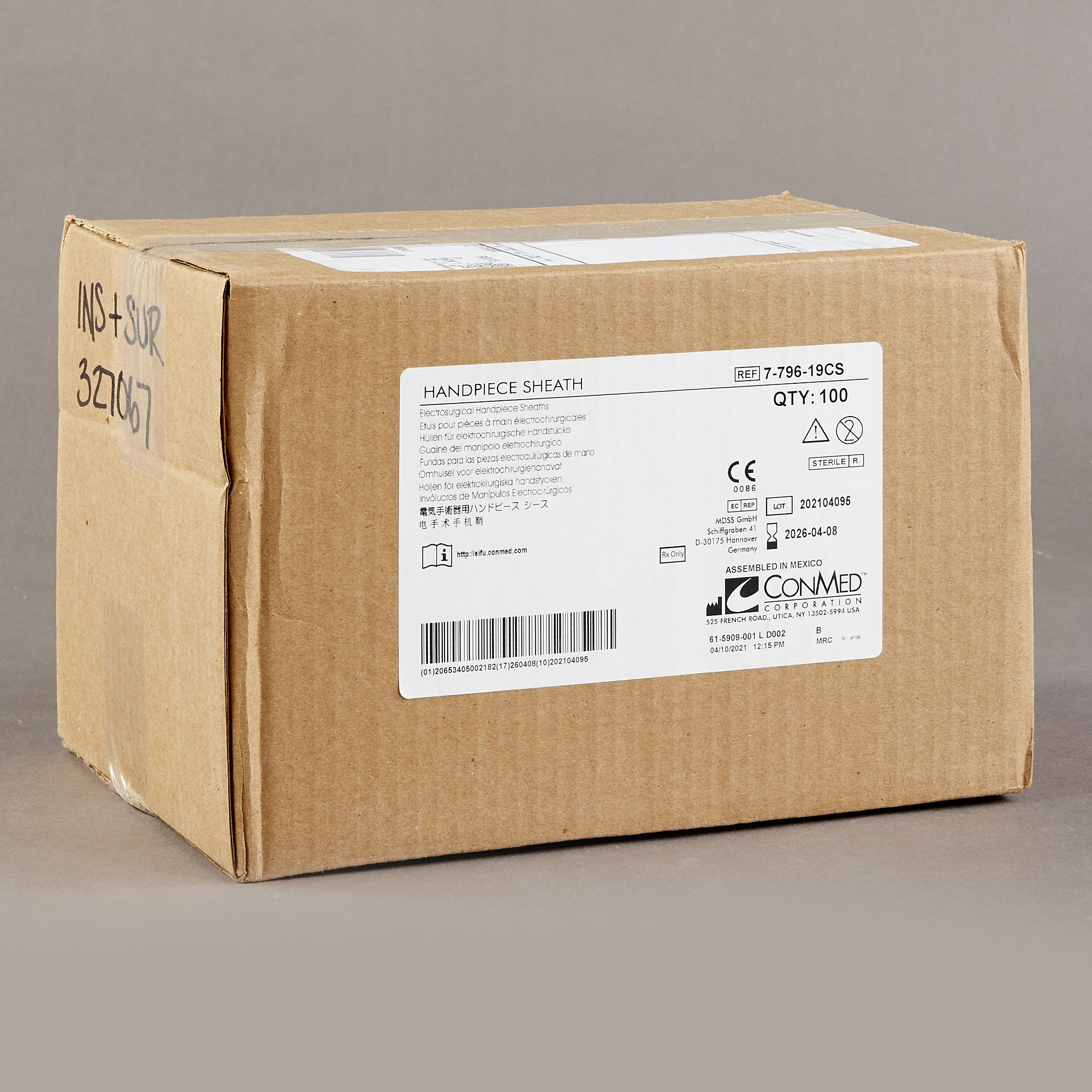 Conmed 7-796-19CS - Hyfrecator® Handpiece Sheath - 25/Box, 100/Case