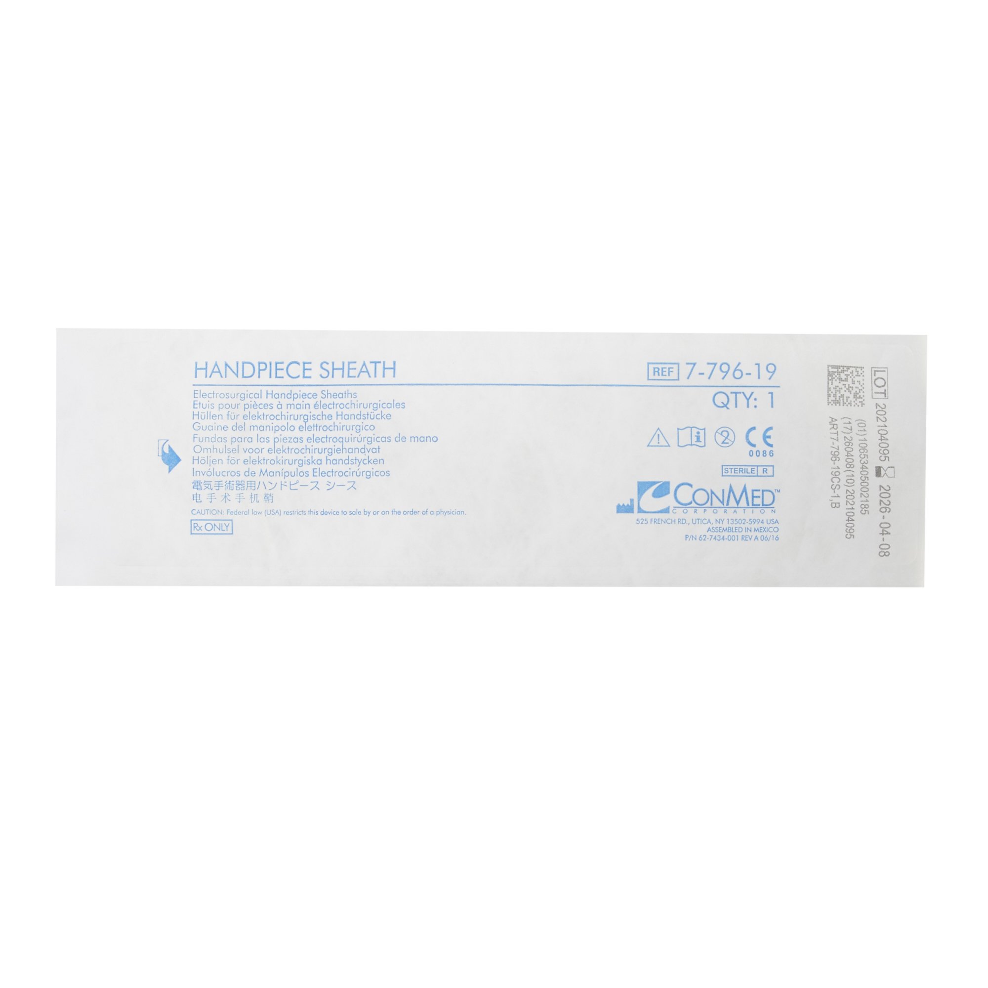 Conmed 7-796-19CS - Hyfrecator® Handpiece Sheath - 25/Box, 100/Case