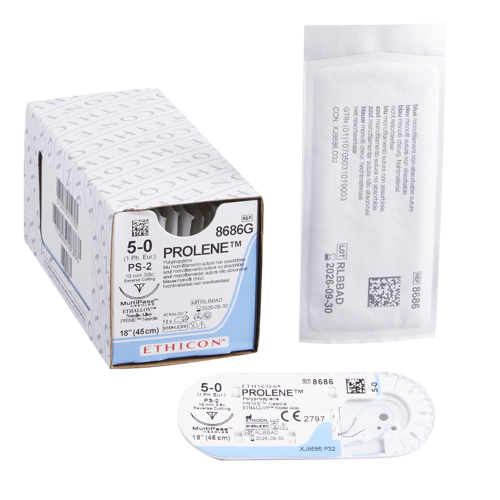 J & J Healthcare Systems - 8686G Prolene™ Suture with Needle