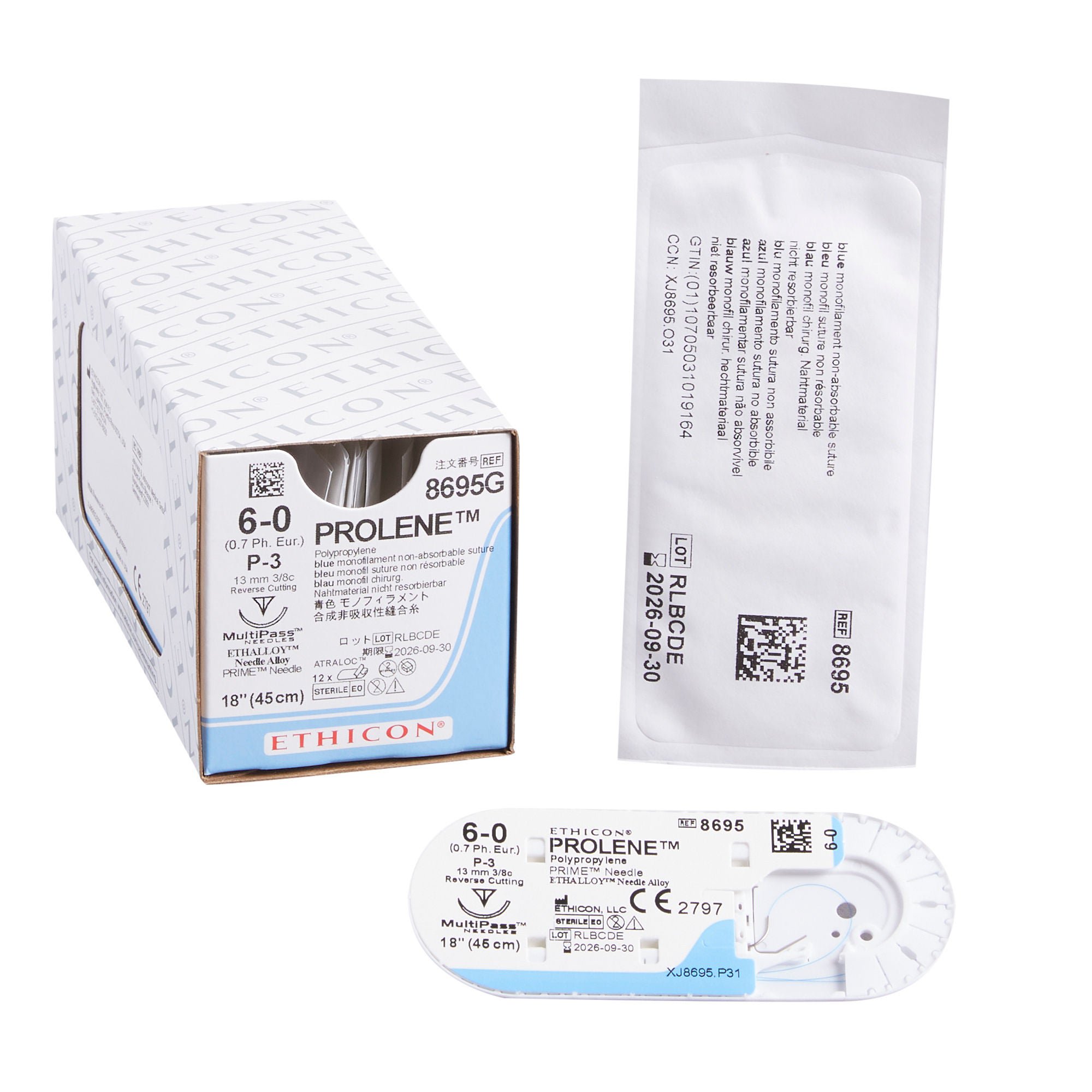 J & J Healthcare Systems - 8695G Prolene™ Suture with Needle