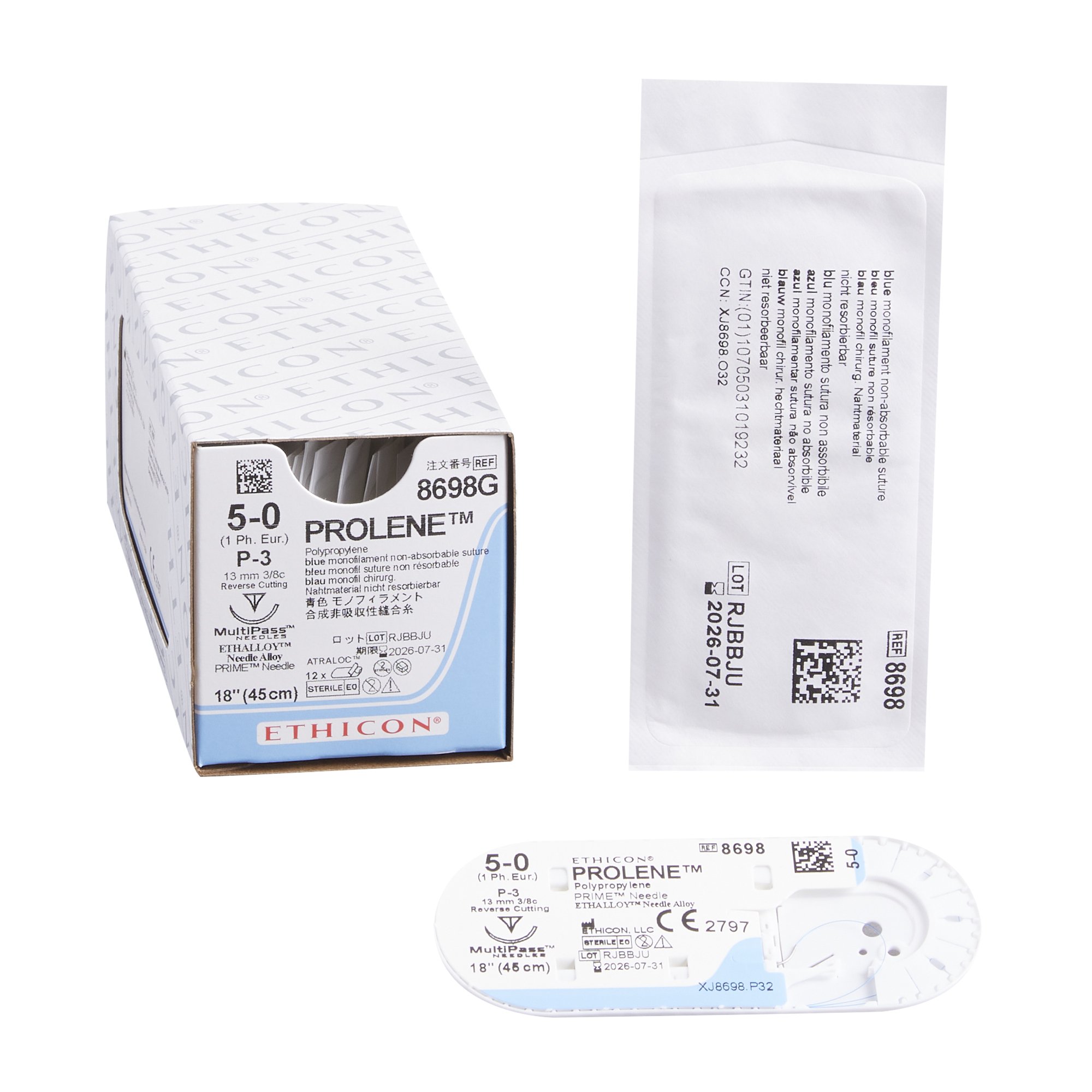 J & J Healthcare Systems - 8698G Prolene™ Suture with Needle