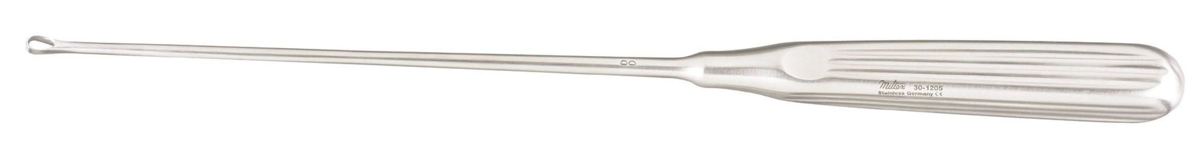 Integra Lifesciences - 30-1205-4 Uterine Curette Miltex® Sims 11 Inch Length Hollow Handle with Grooves Size 4 Tip Sharp Loop Tip