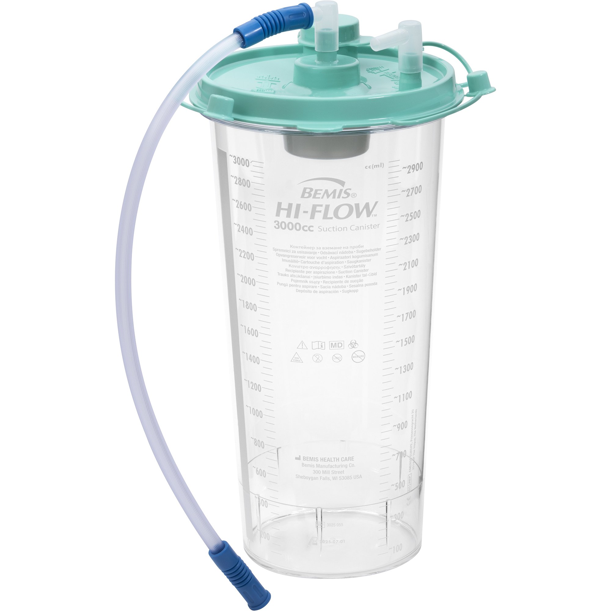 Bemis Healthcare - 3025 055 Hi-Flow™ Rigid Suction Canister for use with Bemis Quick-Drain™ Systems