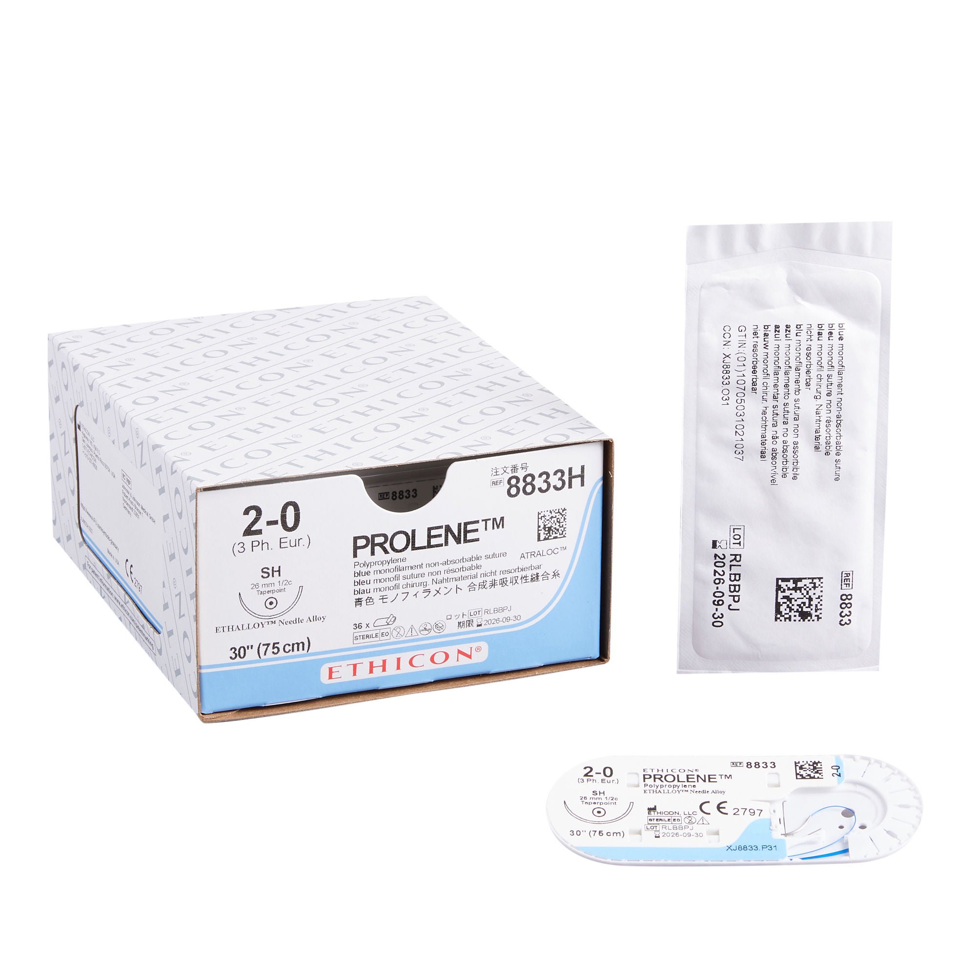 J & J Healthcare Systems - 8833H Prolene™ Suture with Needle