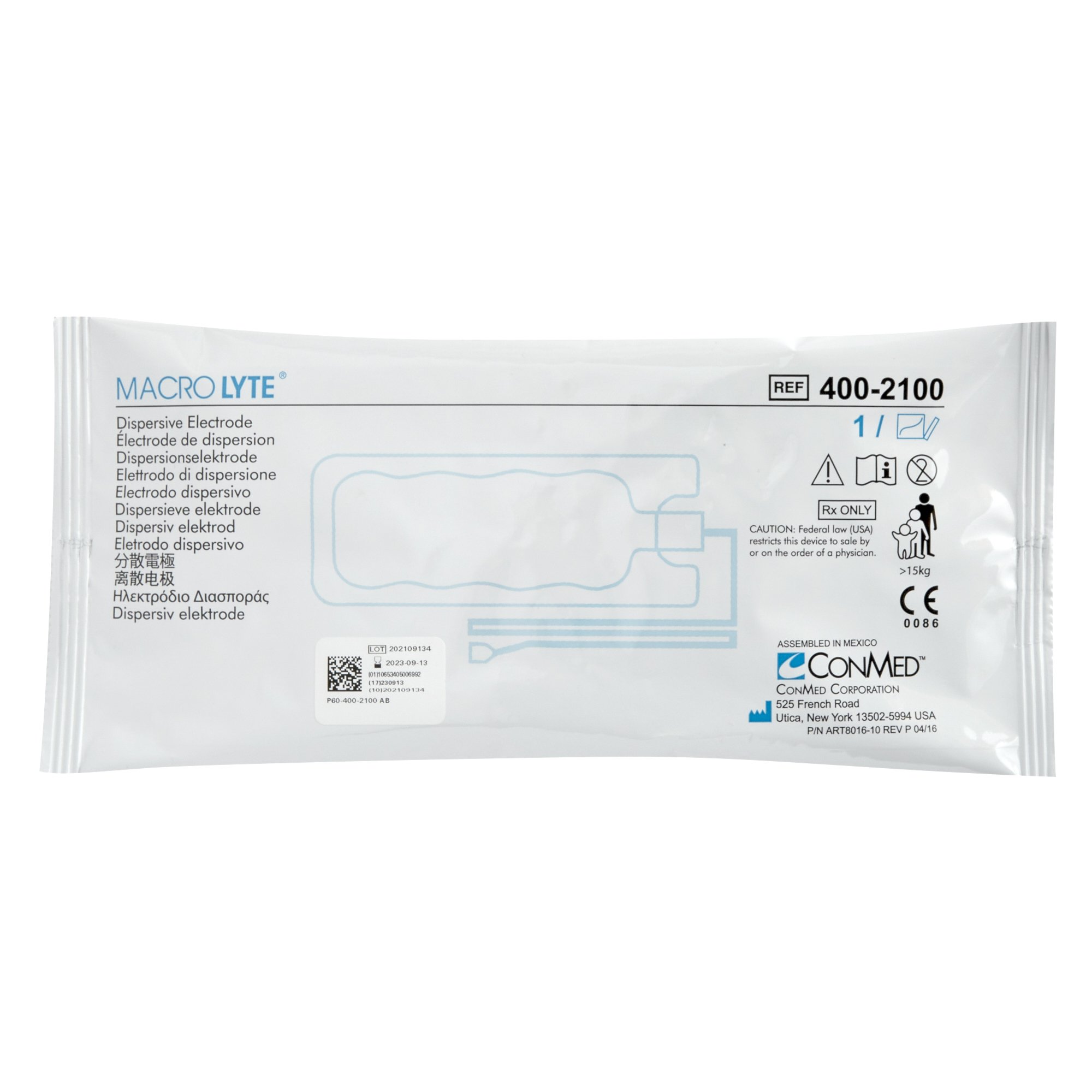 Conmed 400-2100 - MacroLyte® Solid Grounding Pad - 1/Each, 25/Box, 100/Case