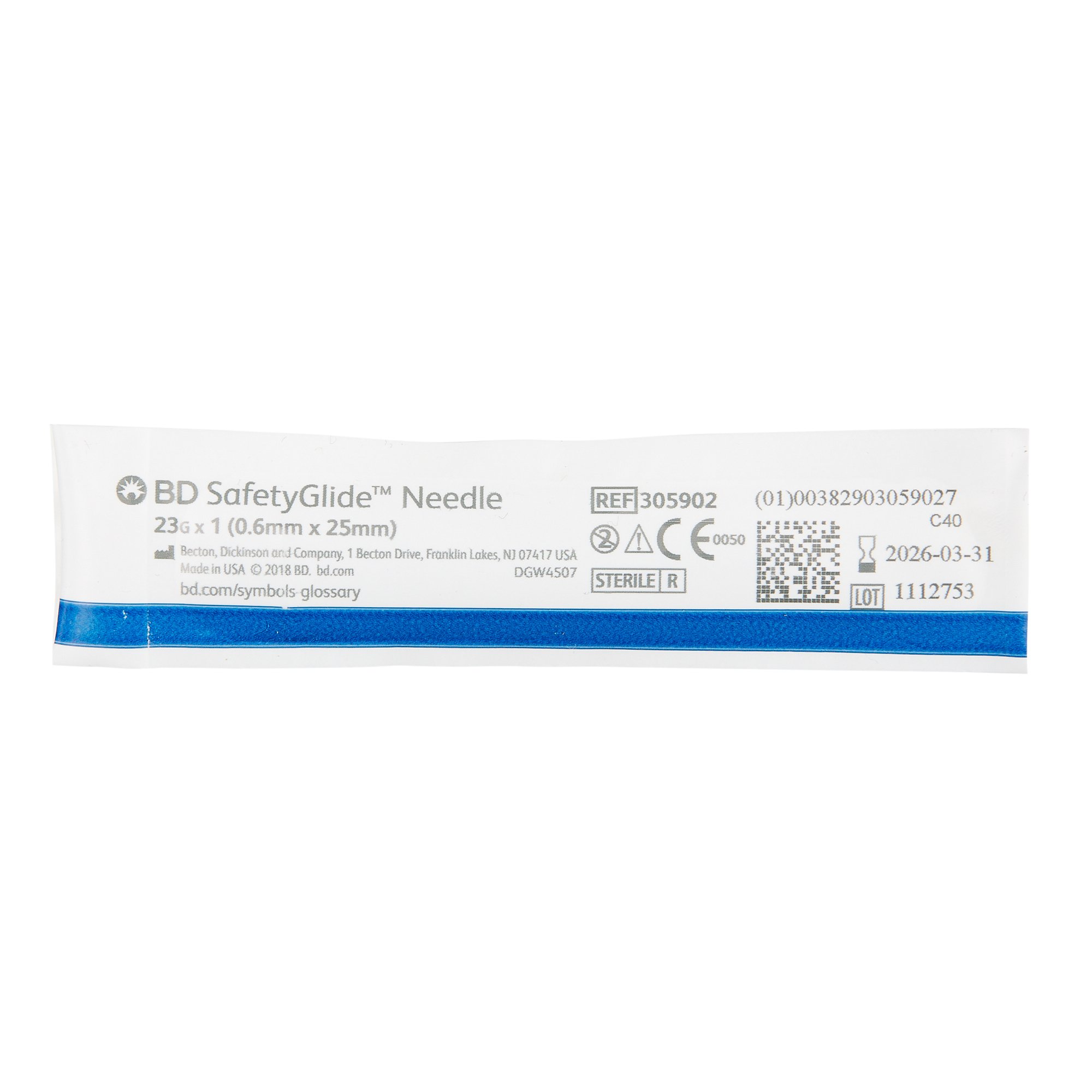 SafetyGlide Safety Hypodermic Needle 305902 by BD