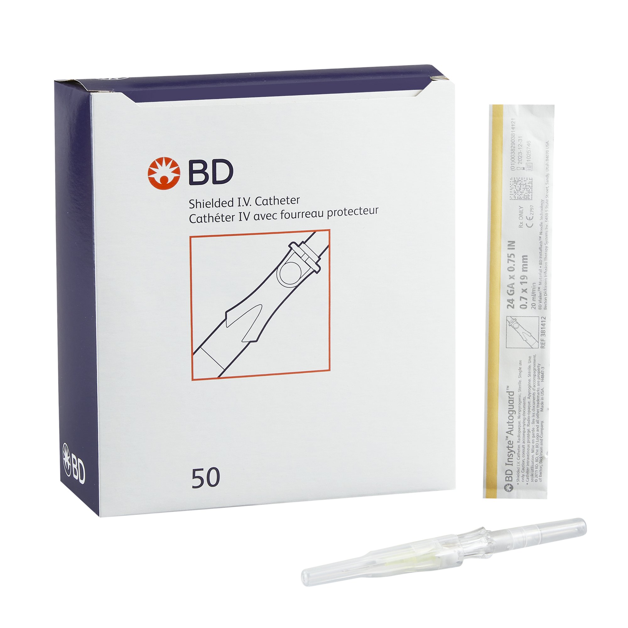 BD - 381412 Insyte-N™ Autoguard™ Peripheral IV Catheter
