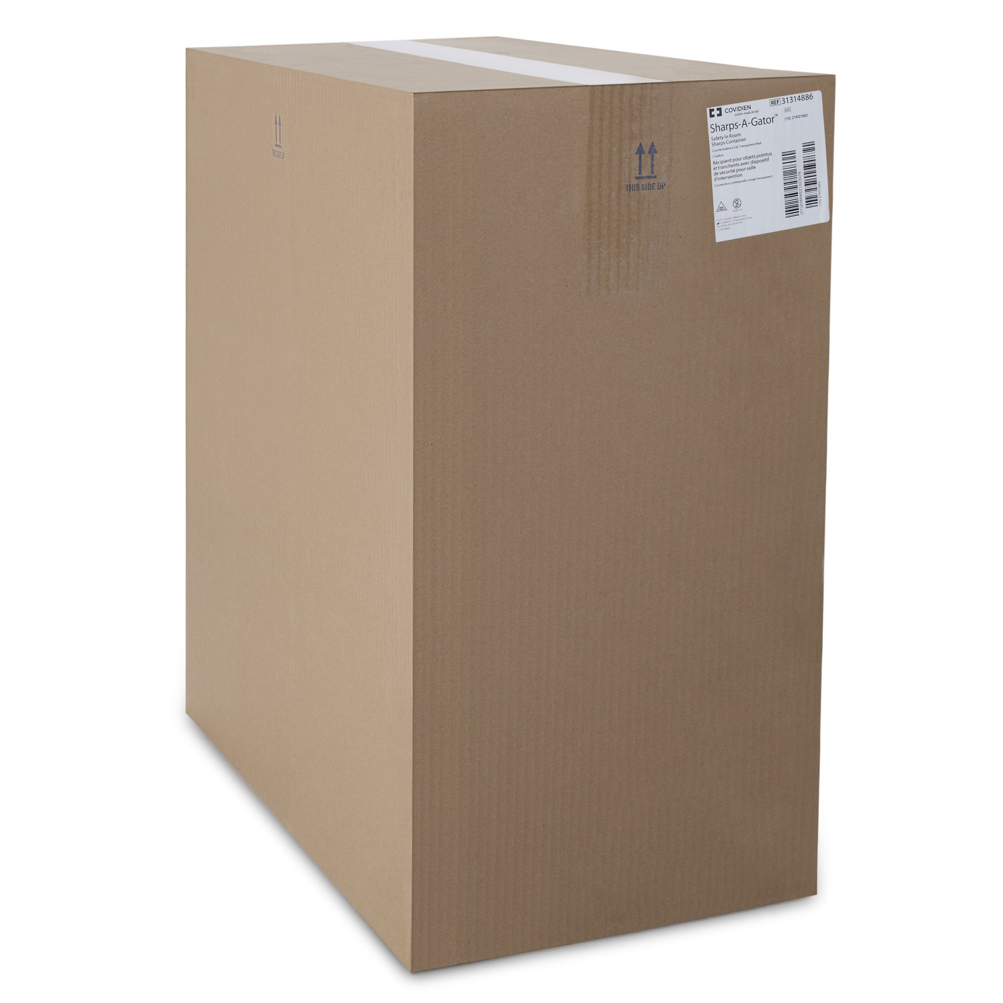 Cardinal 31314886 - Sharps-A-Gator™ Multi-purpose Sharps Container, 3 Gallon, 20.5 x 14 x 6 Inch - 1/Each, 12/Case