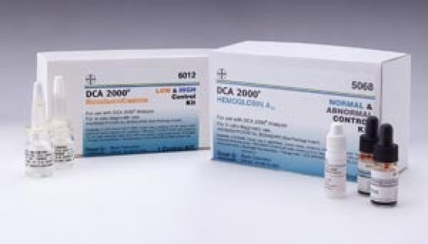 Siemens - 10311161 Diabetes Management Test Control Set DCA 2000 Hemoglobin A1c (HbA1c) Normal / Abnormal 4 X 0.25 mL