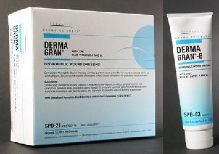 Gentell - SPD24 Zinc Impregnated Dressing Dermagran® B Rectangle 4 X 8 Inch Sterile
