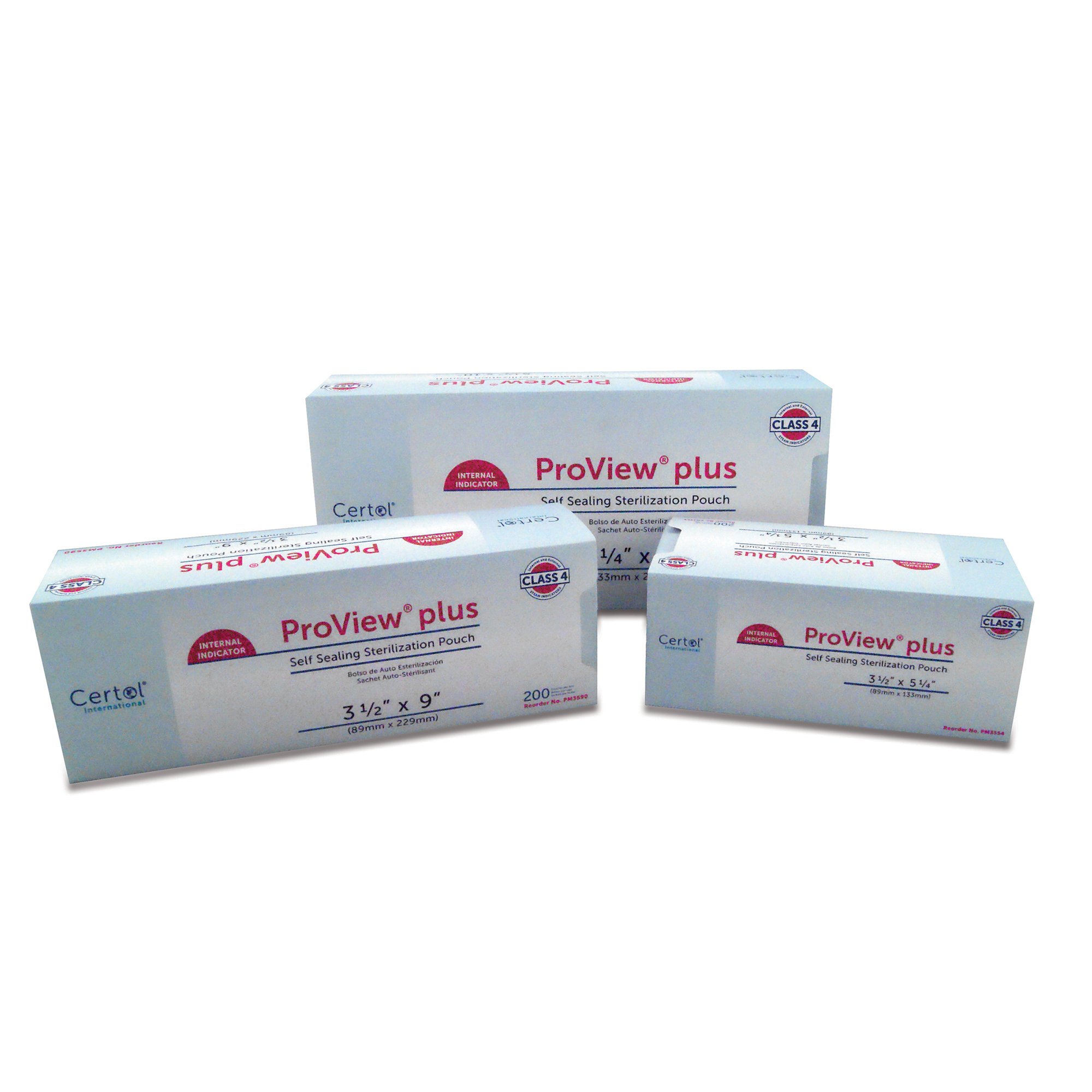 MicroCare LLC PM3590-1 - ProView® plus Sterilization Pouch, 3-1/2 x 9 Inch - 200/Box, 1200/Case