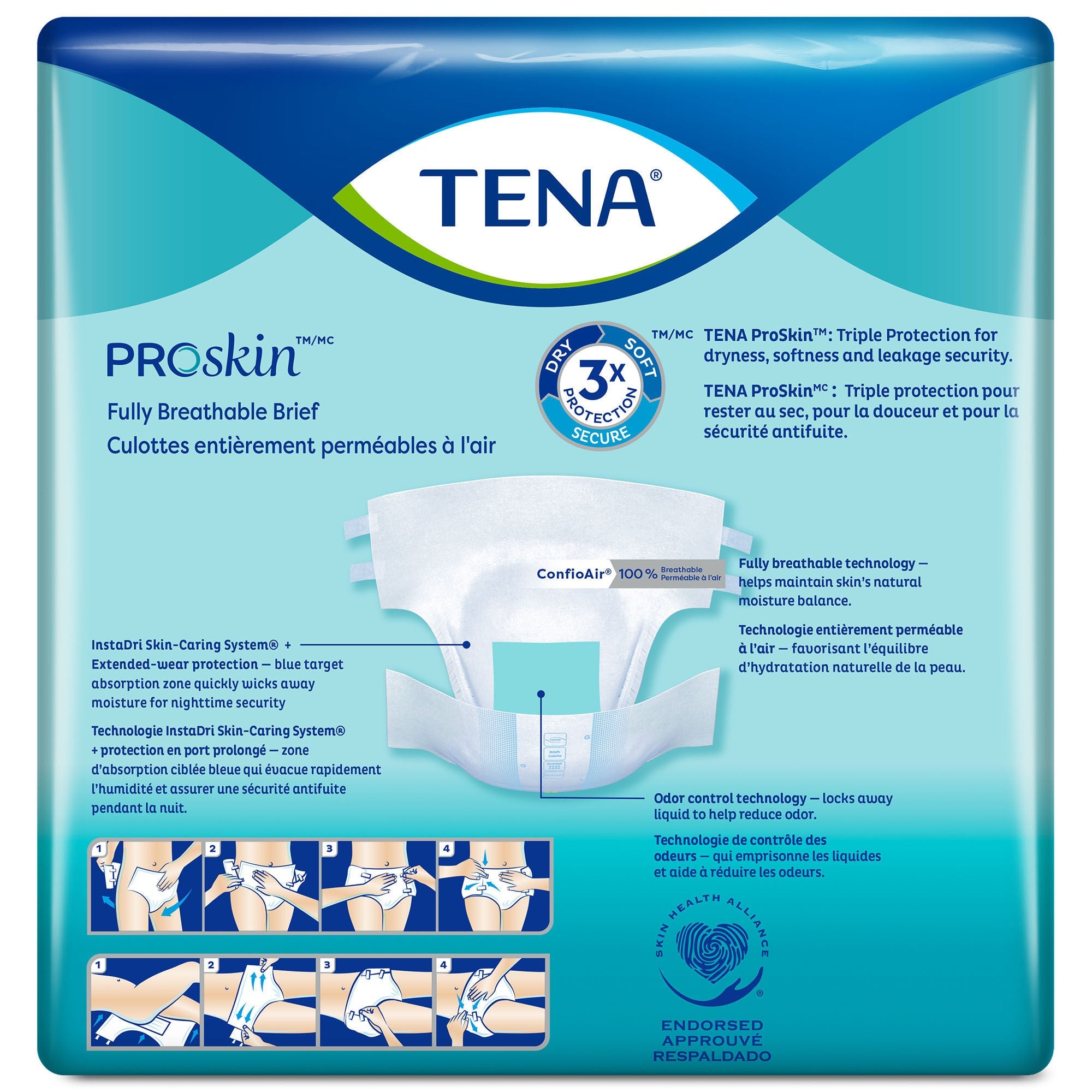 Essity HMS North America Inc - 67200 Incontinence Brief TENA ProSkin™ Ultra Adult Medium Unisex Disposable Heavy Absorbency