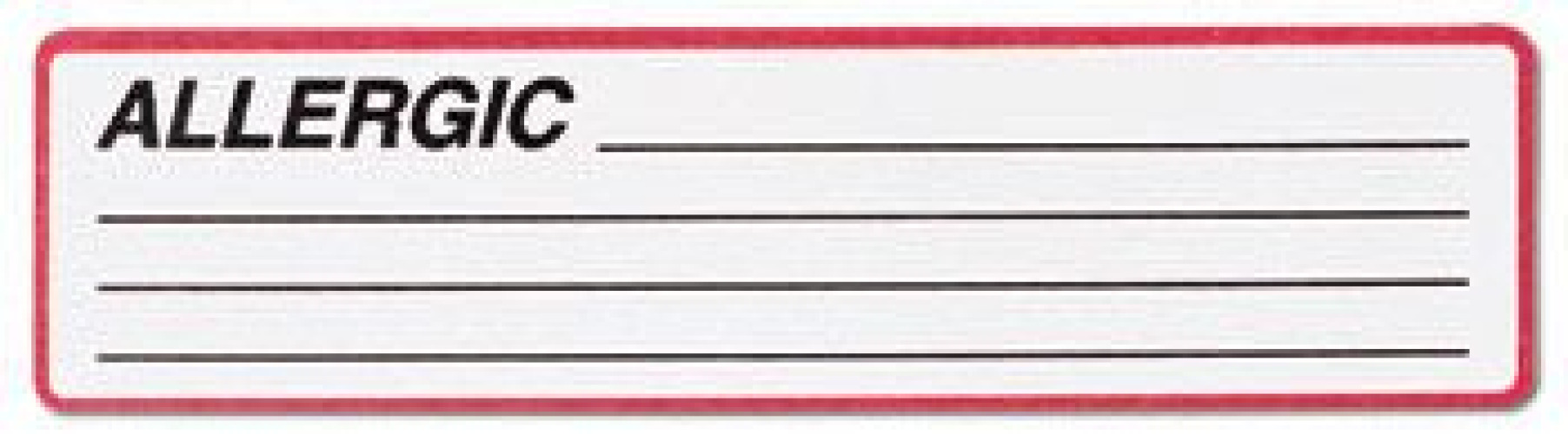 Carstens - 1646-01 Carstens® Allergy Alert Pre-Printed Label