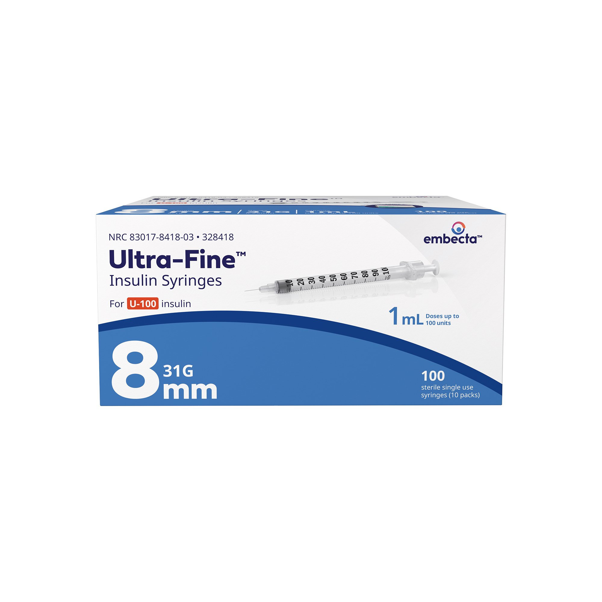 embecta Medical II LLC - 328418 Ultra-Fine™ Insulin 1 mL Syringe with Needle