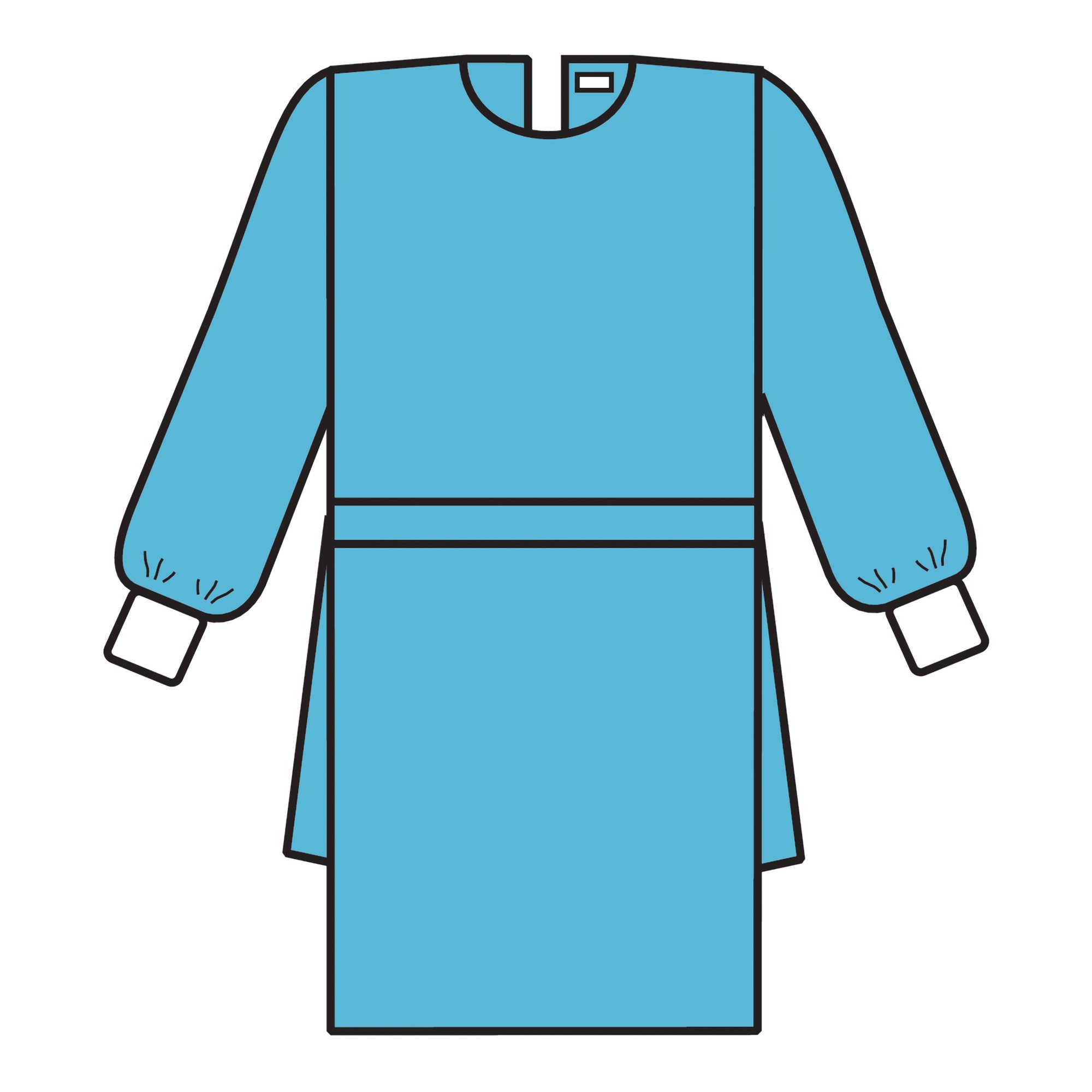 O&M Halyard Inc 69028 - Halyard Protective Procedure Gown with Knit Cuffs - 10/Pack, 60/Case