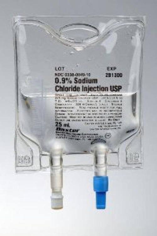 Baxter 2B1300 - Sodium Chloride, Preservative Free 0.9% IV Solution 25 mL - 4/PK 12PK/CS