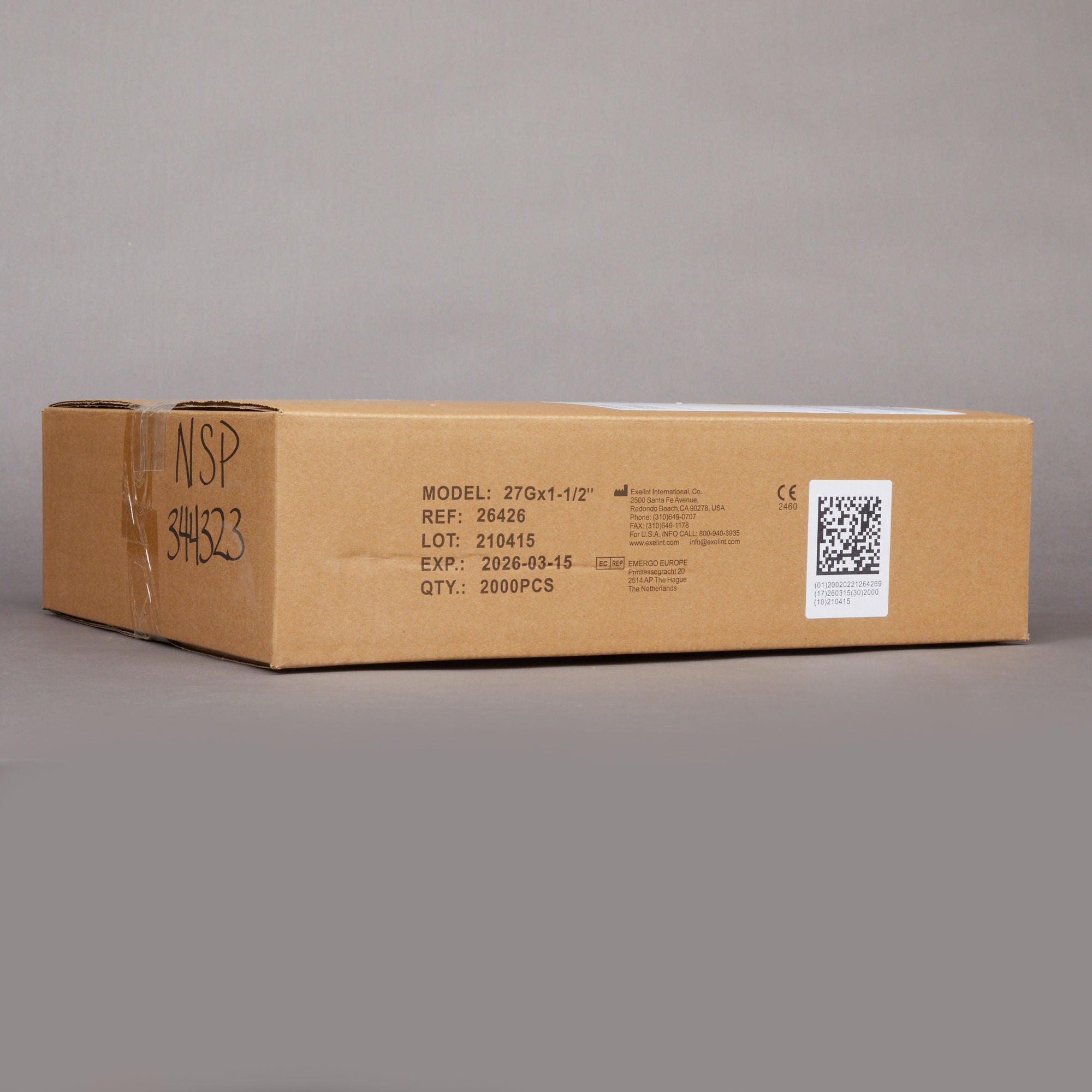 AirTite Products - 26426 Hypodermic Needle EXELInt® 1-1/2 Inch Length 27 Gauge Regular Wall Without Safety