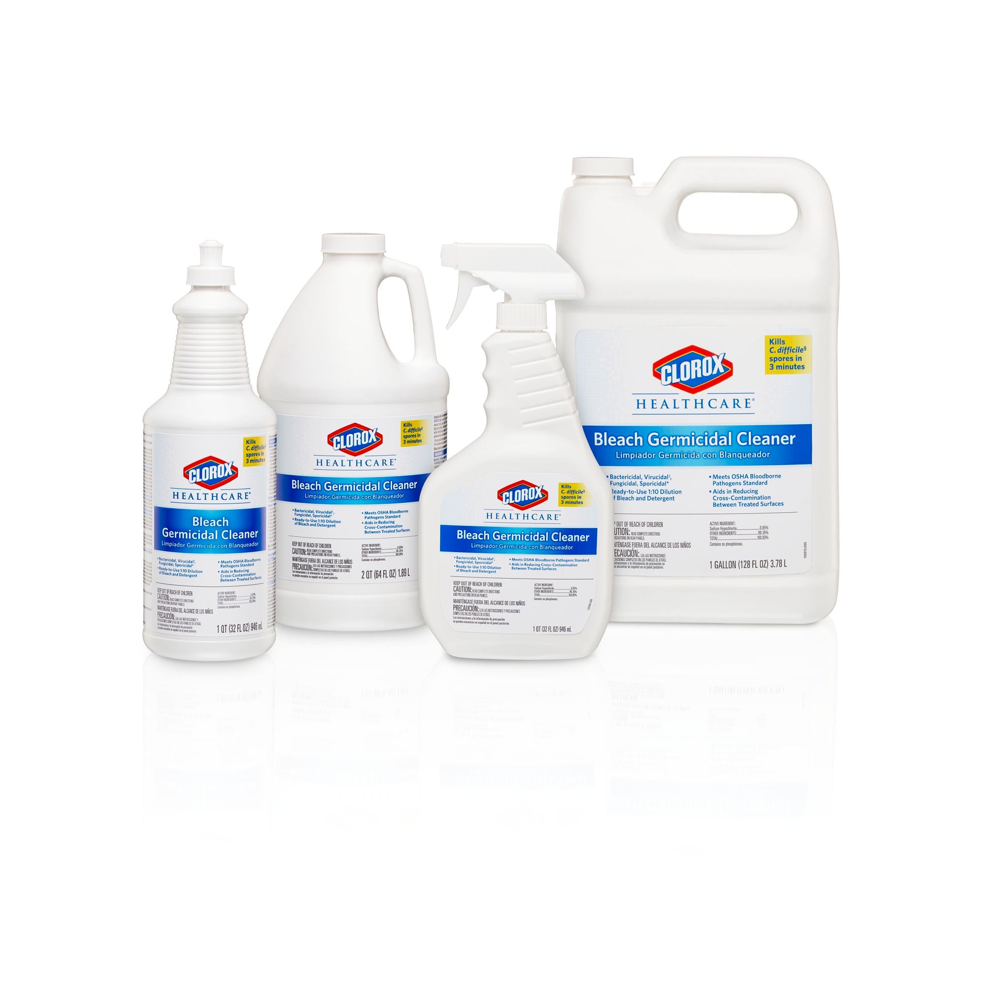 The Clorox Company - 68967 Surface Disinfectant Cleaner Clorox Healthcare® Bleach Germicidal Germicidal Trigger Spray Liquid 22 oz. Bottle Fruity Floral Bleach Scent NonSterile
