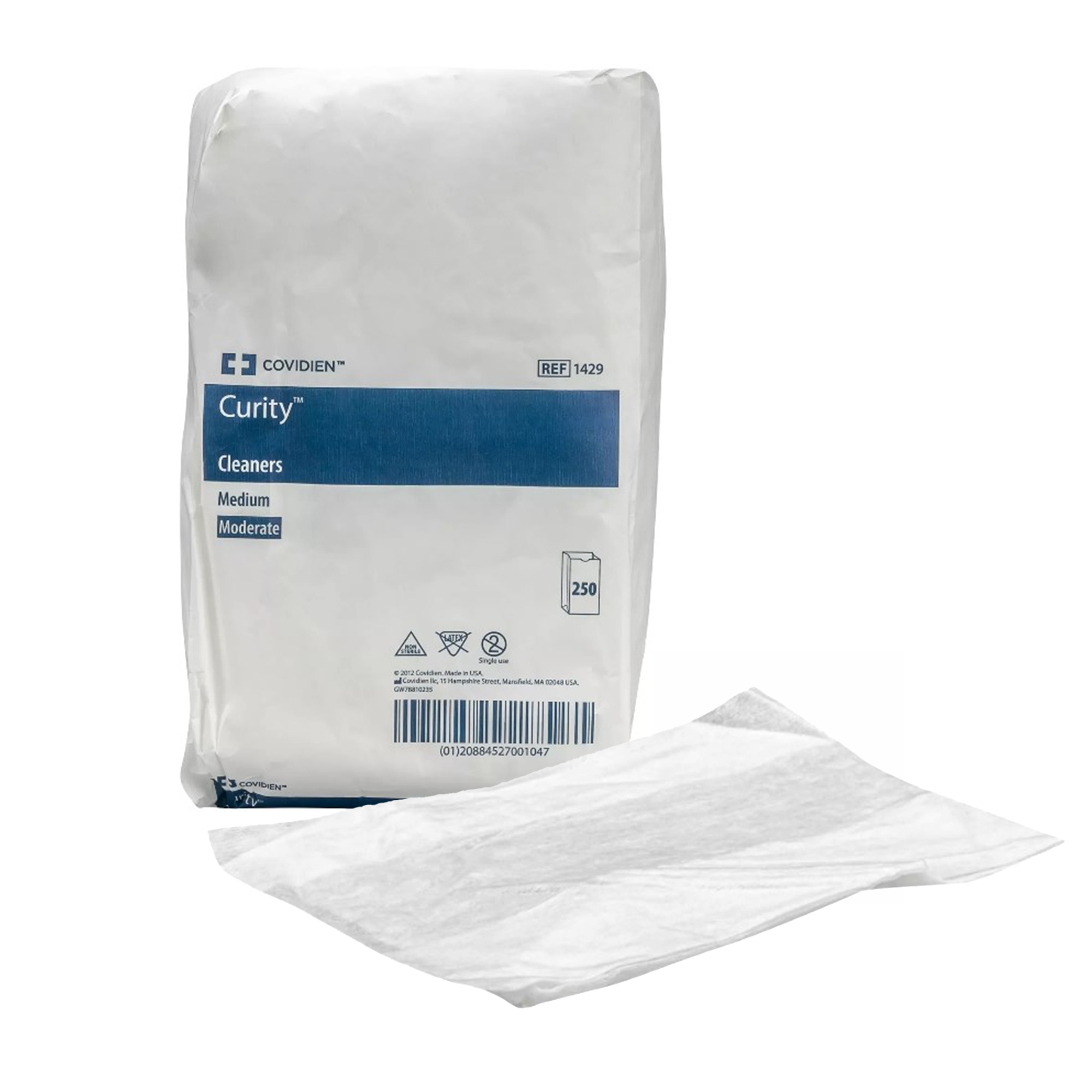 Cardinal - 1429 Curity™ Nonwoven White Washcloth
