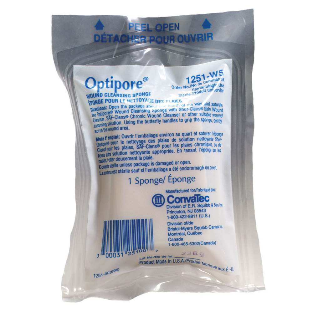 ConvaTec - 125199 Sponge Optipore® 2-1/2 X 5 X 7Cm (Butterfly), Polyurethane, Sterile For 2-1/2 X 5 X 7cm (butterfly)