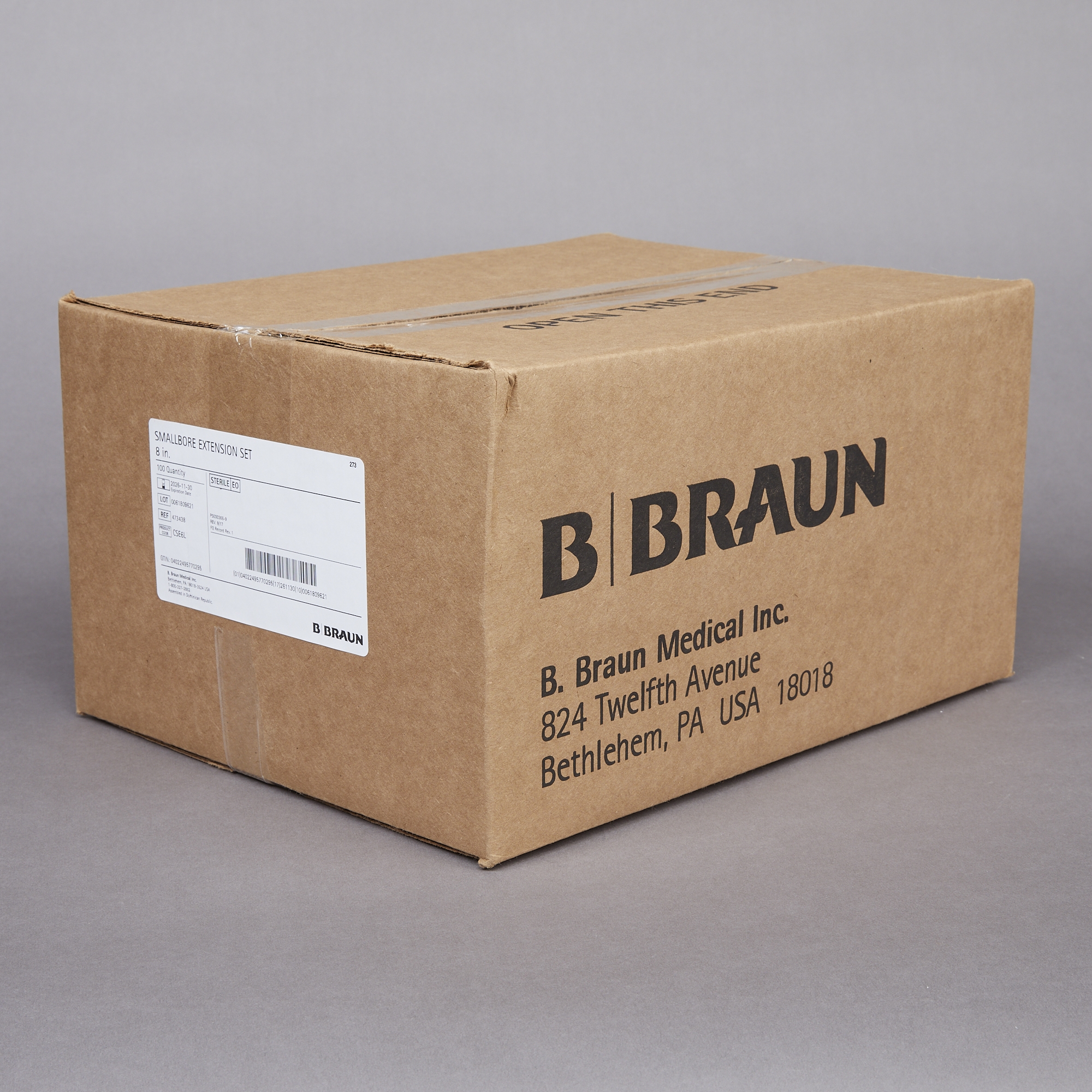 B. Braun 473438 - B. Braun Small Bore Extension Set, 8 Inch - 1/Each, 100/Case
