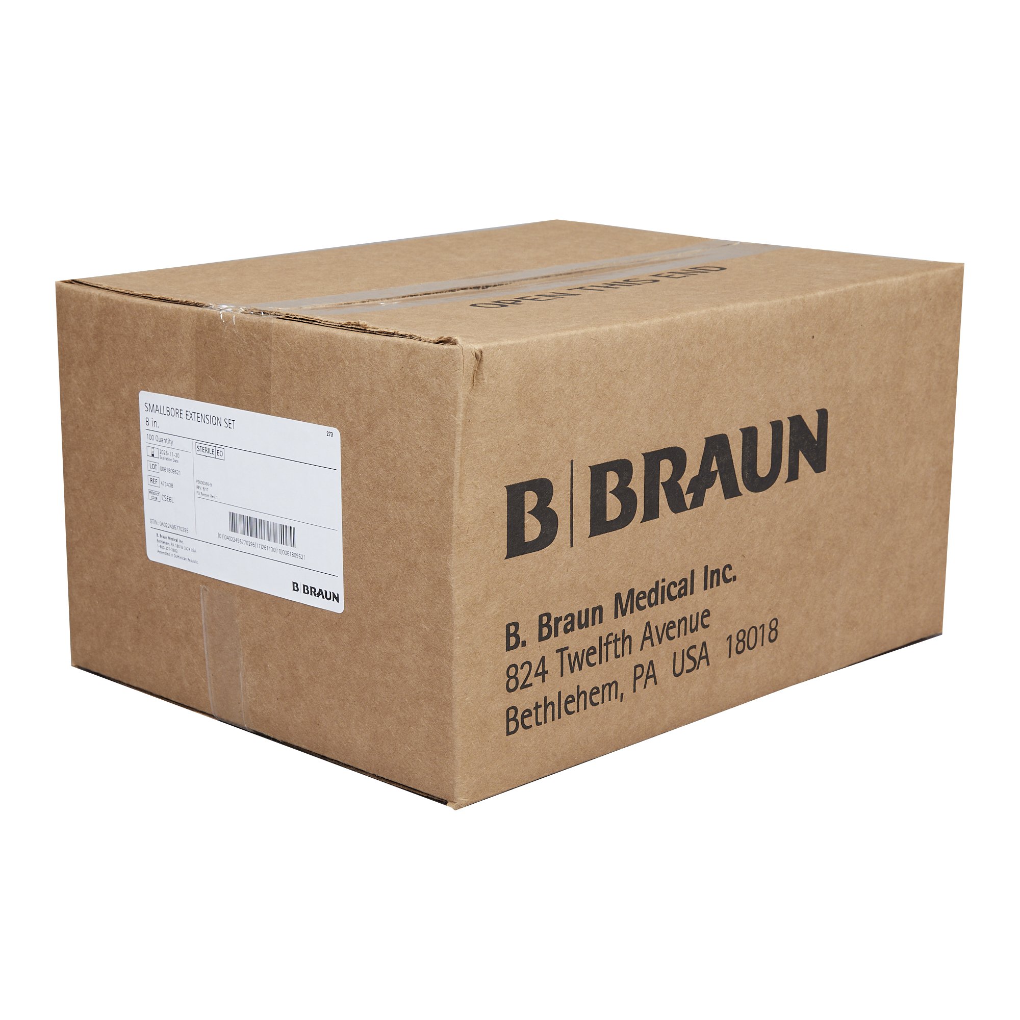 B. Braun 473438 - B. Braun Small Bore Extension Set, 8 Inch - 1/Each, 100/Case