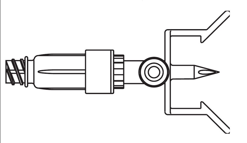 B. Braun 413504 - Mini Spike® Dispensing Pin with Ultrasite® Valve and Security Clip - 1/Each, 50/Case
