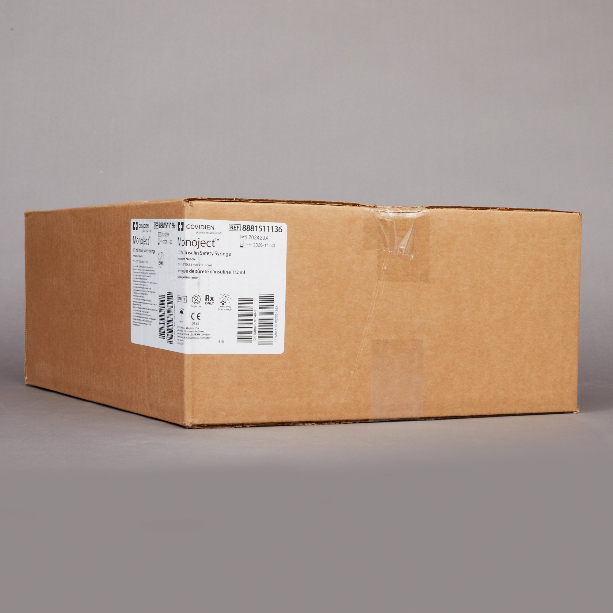 Cardinal - 8881511136 Monoject™ Insulin Syringe with Needle