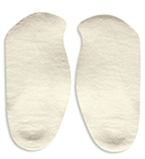 Hapad - COWM Dress Shoe Insole Hapad® Comf-Orthotic® Adhesive Wool Felt Women 7.5 to 8.5 White