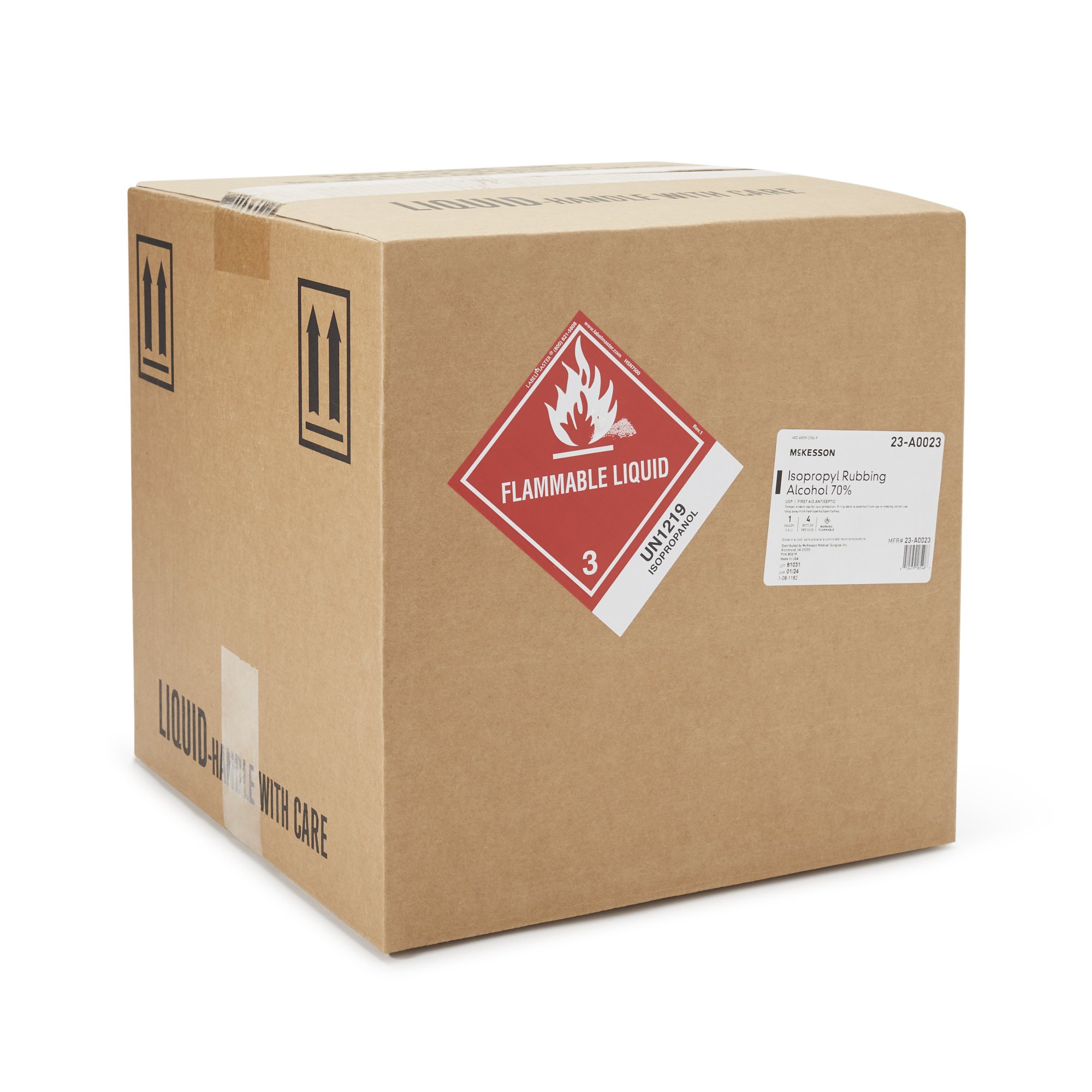 McKesson Brand 23-A0023 - McKesson Isopropyl Alcohol Antiseptic, 1 gal. Bottle - 1/Each, 4/Case