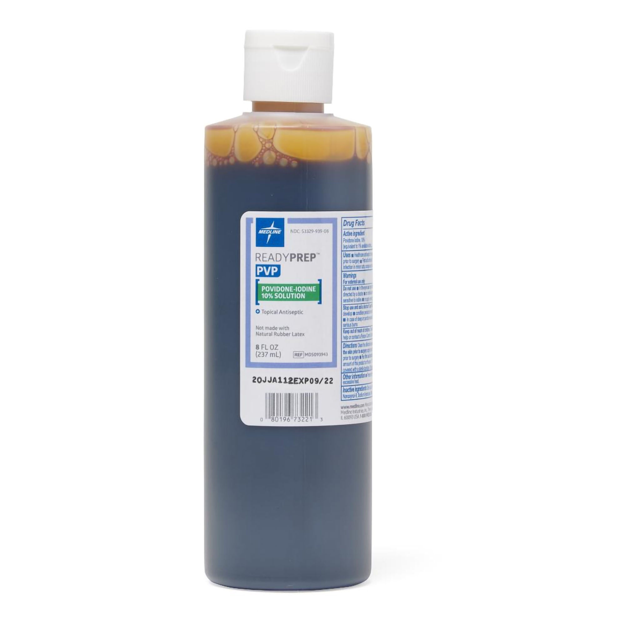 Medline - MDS093943 Skin Prep Solution ReadyPrep™ 8 oz. Bottle 10% Strength Povidone-Iodine NonSterile