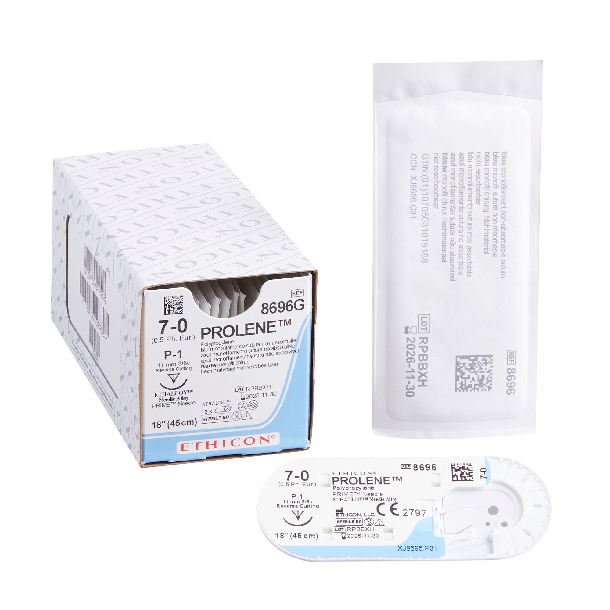 J & J Healthcare Systems - 8696G Prolene™ Suture with Needle