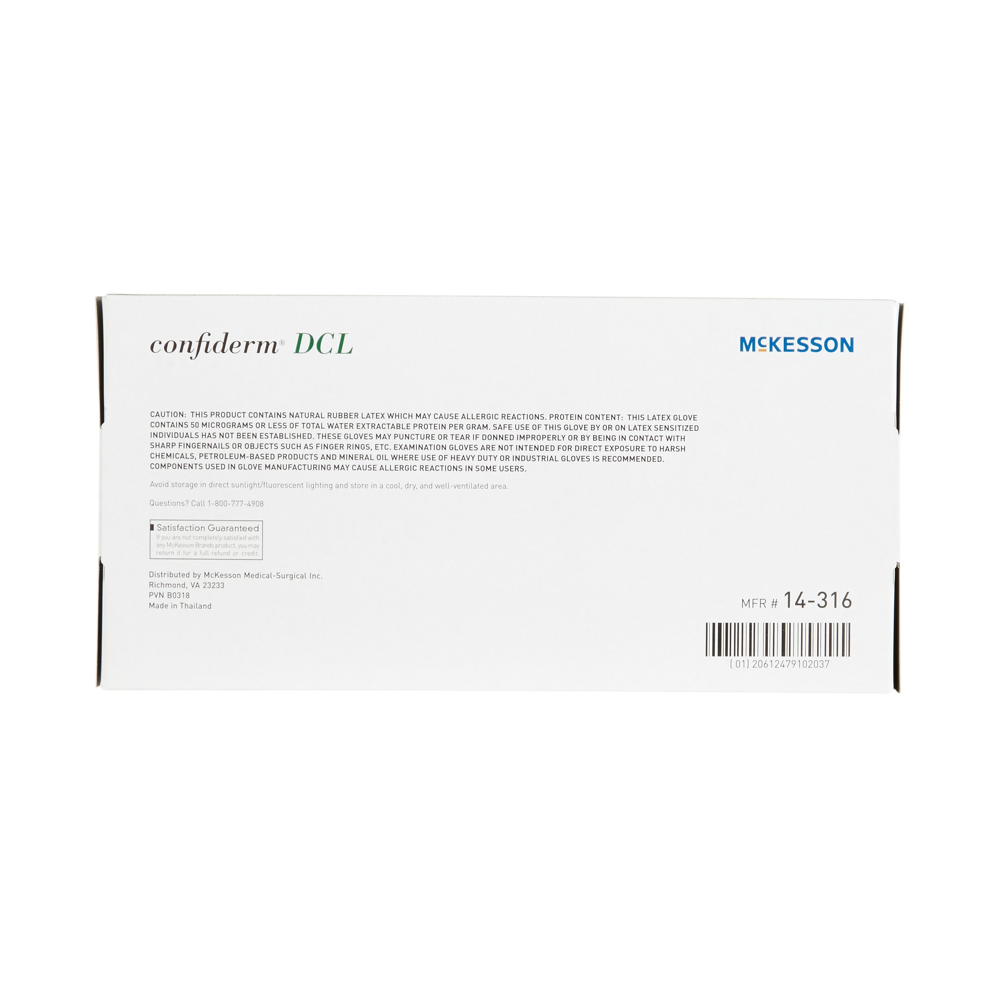 McKesson Brand 14-316 - McKesson Confiderm® Latex Exam Glove, Medium, Ivory - 100/Box, 1000/Case