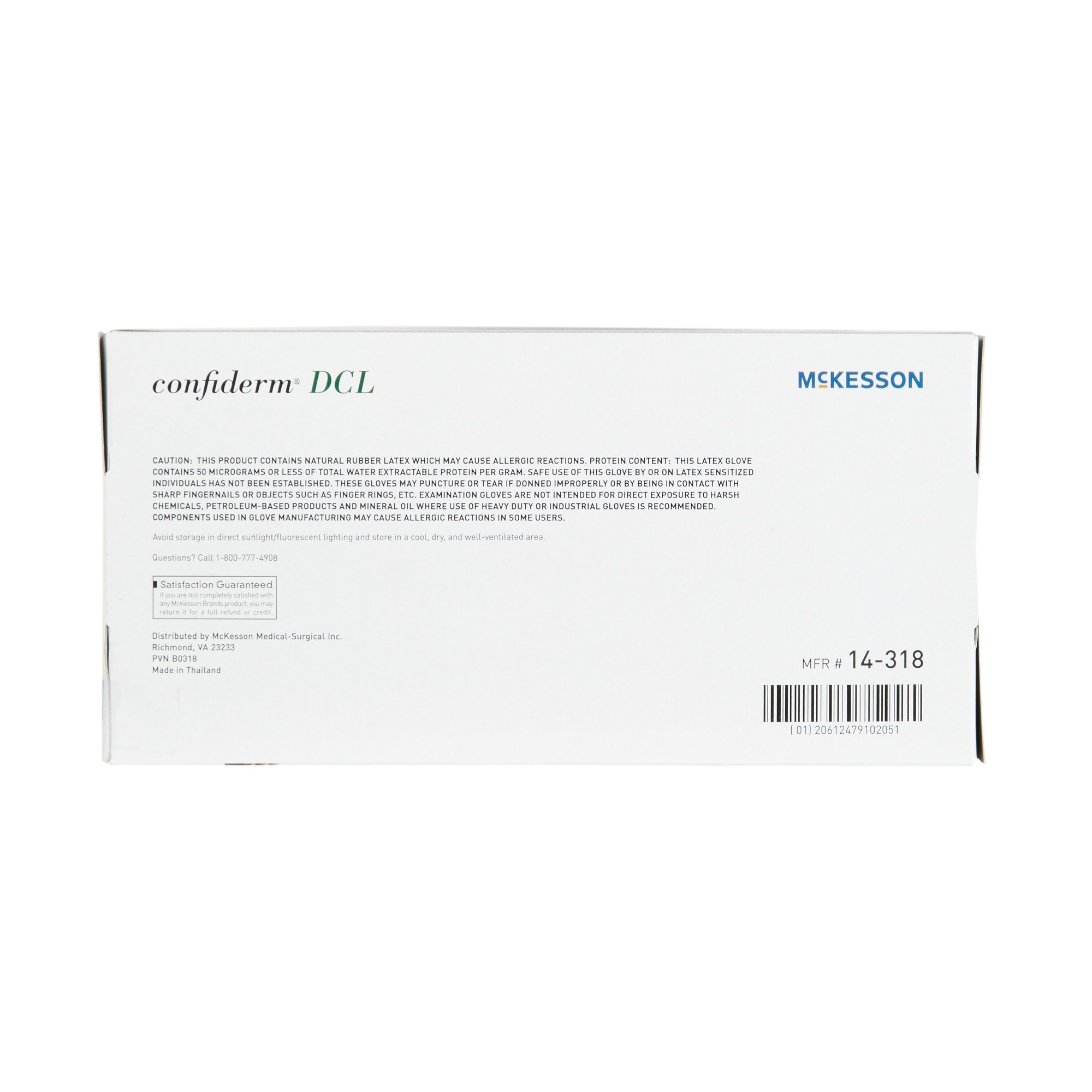 McKesson Brand 14-318 - McKesson Confiderm® Latex Exam Glove, Large, Ivory - 100/Box, 1000/Case