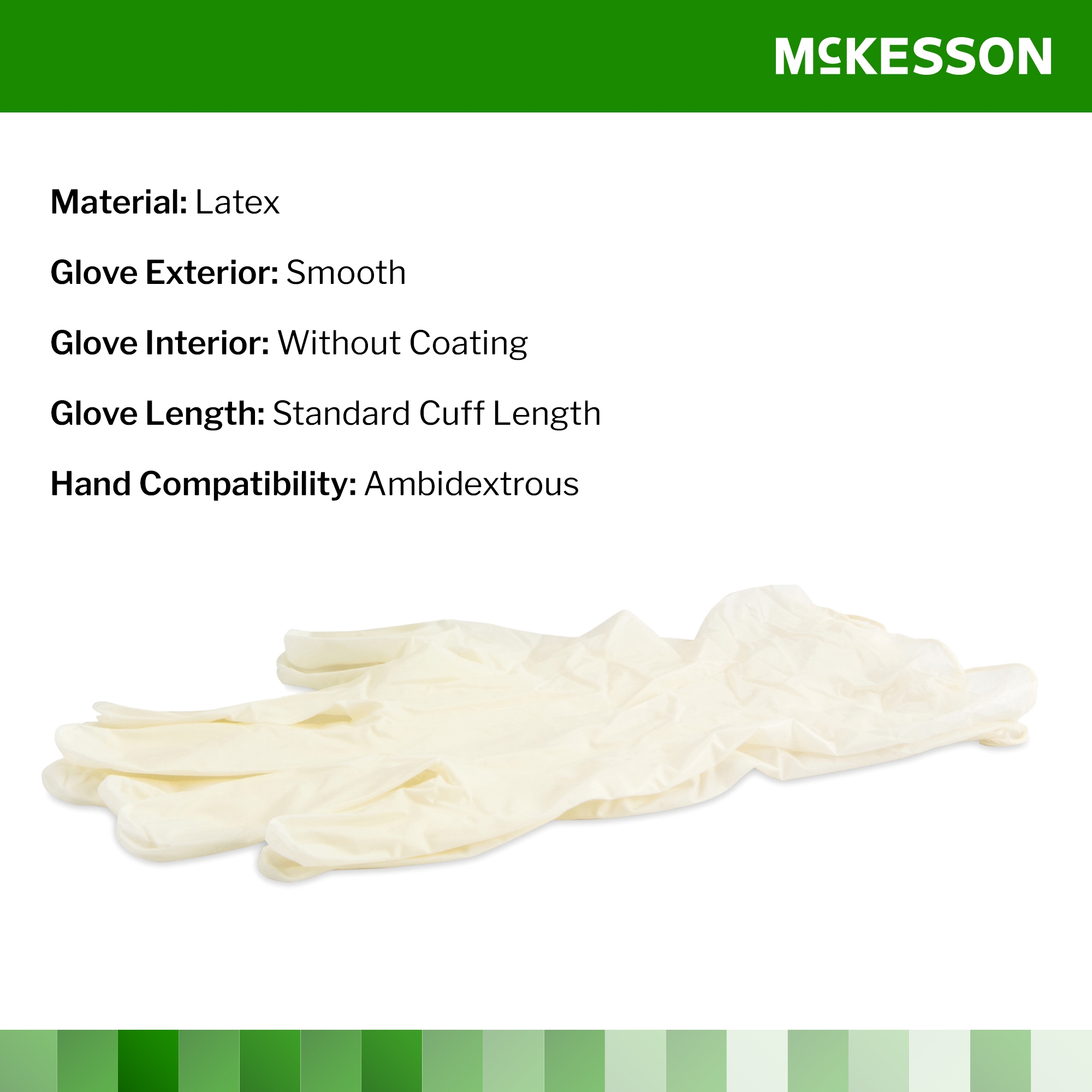 McKesson Brand 14-318 - McKesson Confiderm® Latex Exam Glove, Large, Ivory - 100/Box, 1000/Case