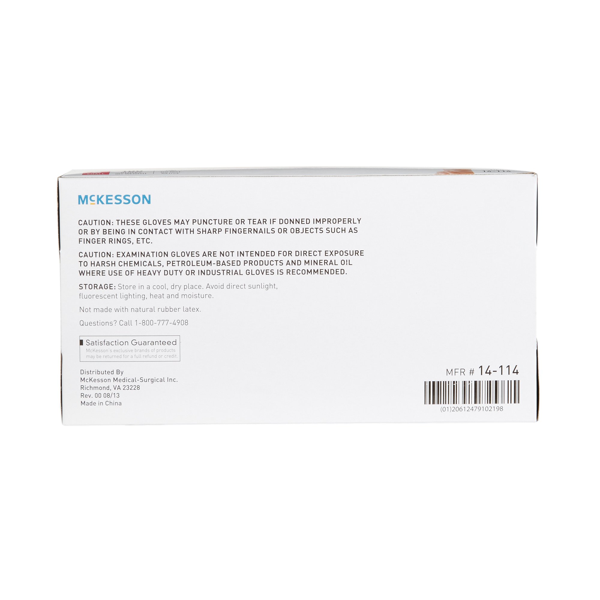 McKesson Brand 14-114 - McKesson Vinyl Exam Glove, Small, Clear - 100/Box, 1000/Case