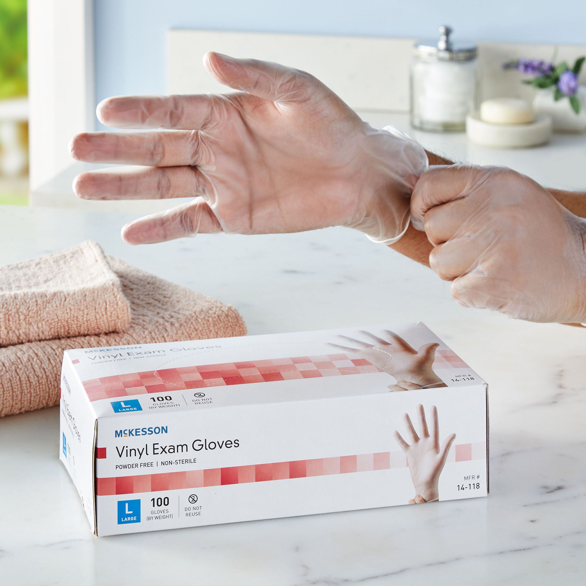 McKesson Brand - 14-118 McKesson Vinyl Exam Glove